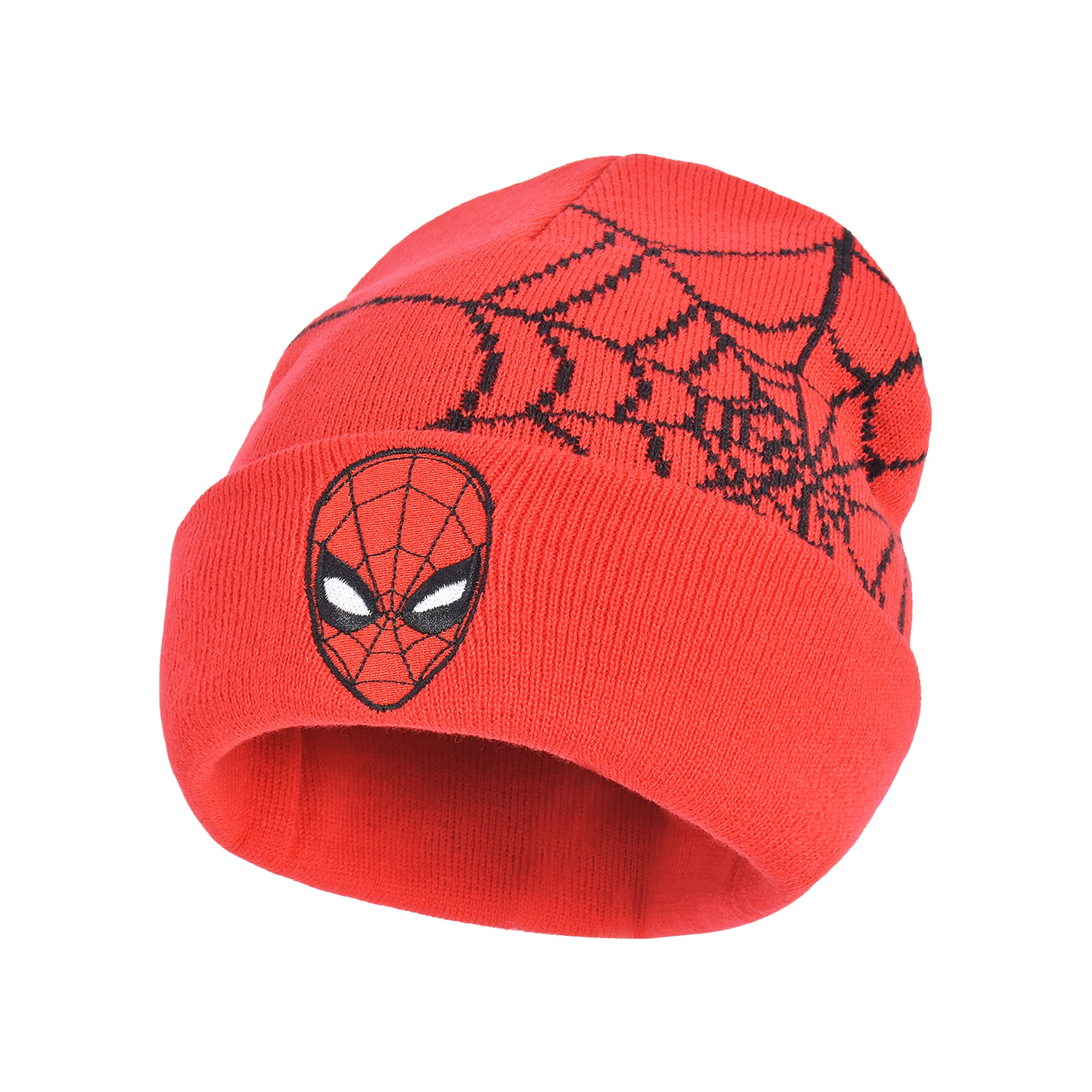 Concept One Marvel Spider-Man Beanie Hat, Game Logo Winter Knit Cap with Cuff