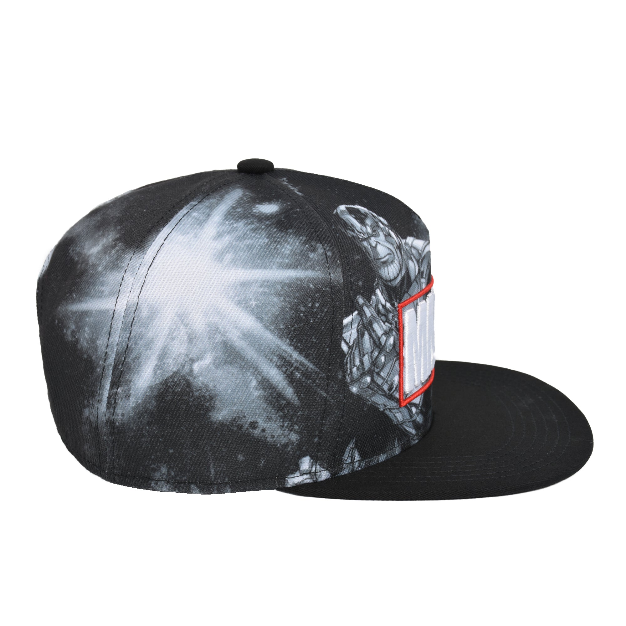 Concept One Marvel The Avengers and Thanos Baseball Hat, Flat Brim Adult Adjustable Snapback Ball Cap, Black, One Size