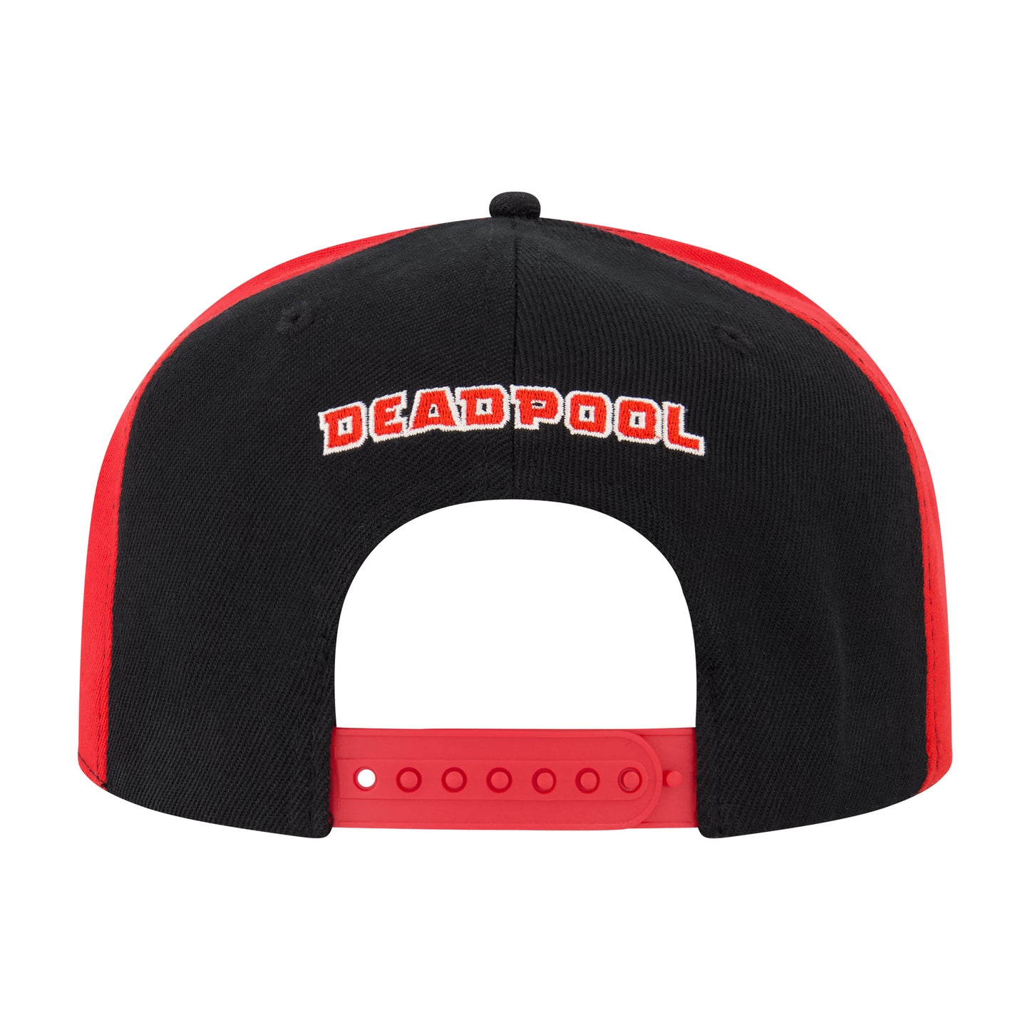 Marvel Deadpool Baseball Hat, Face Logo Adjustable Flat Brim Snapback Hat, Black, One Size