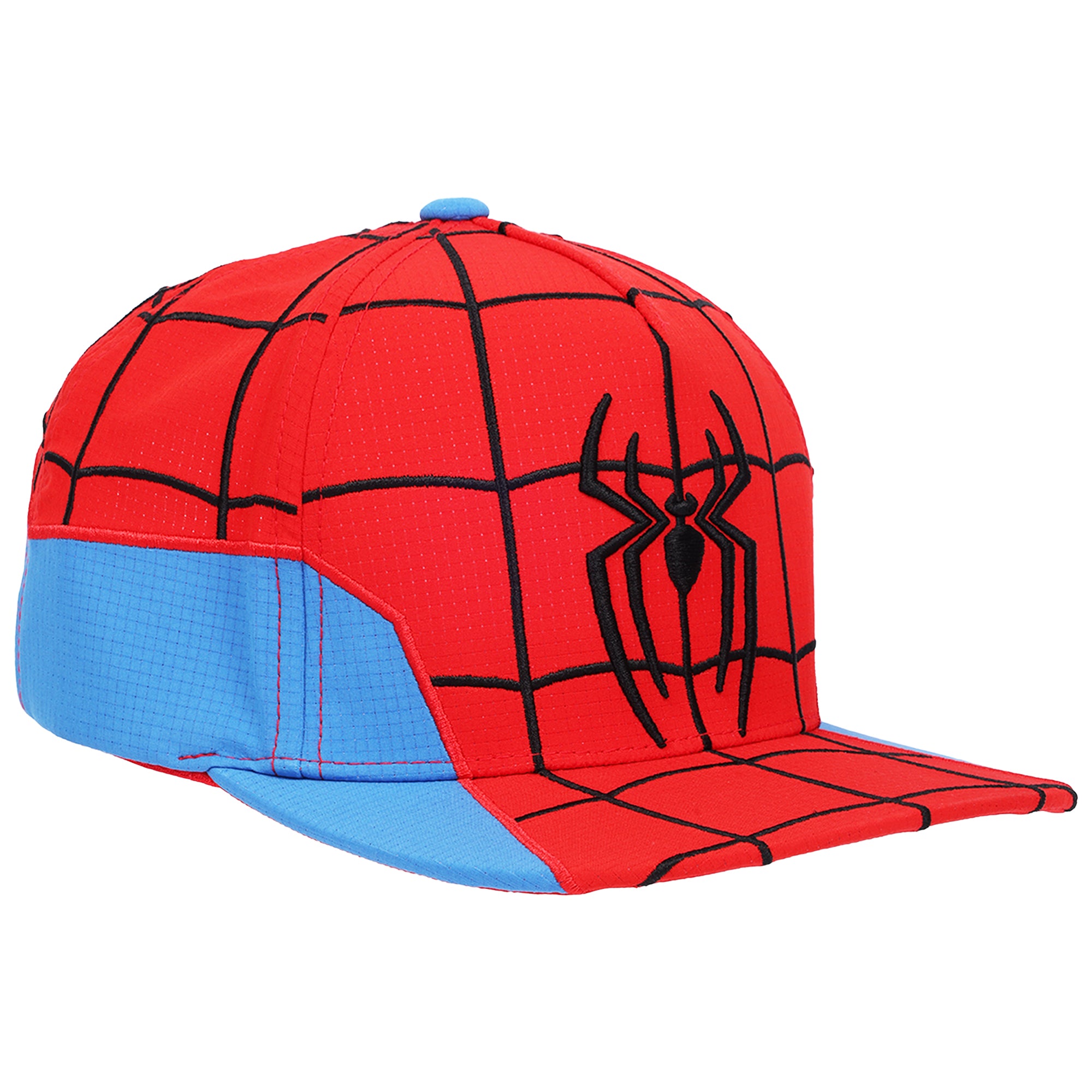 Marvel Spider-Man “Brand New Day” Cosplay Flat Brim Hat – Adult Snapback Cap with Embroidered Spider Logo