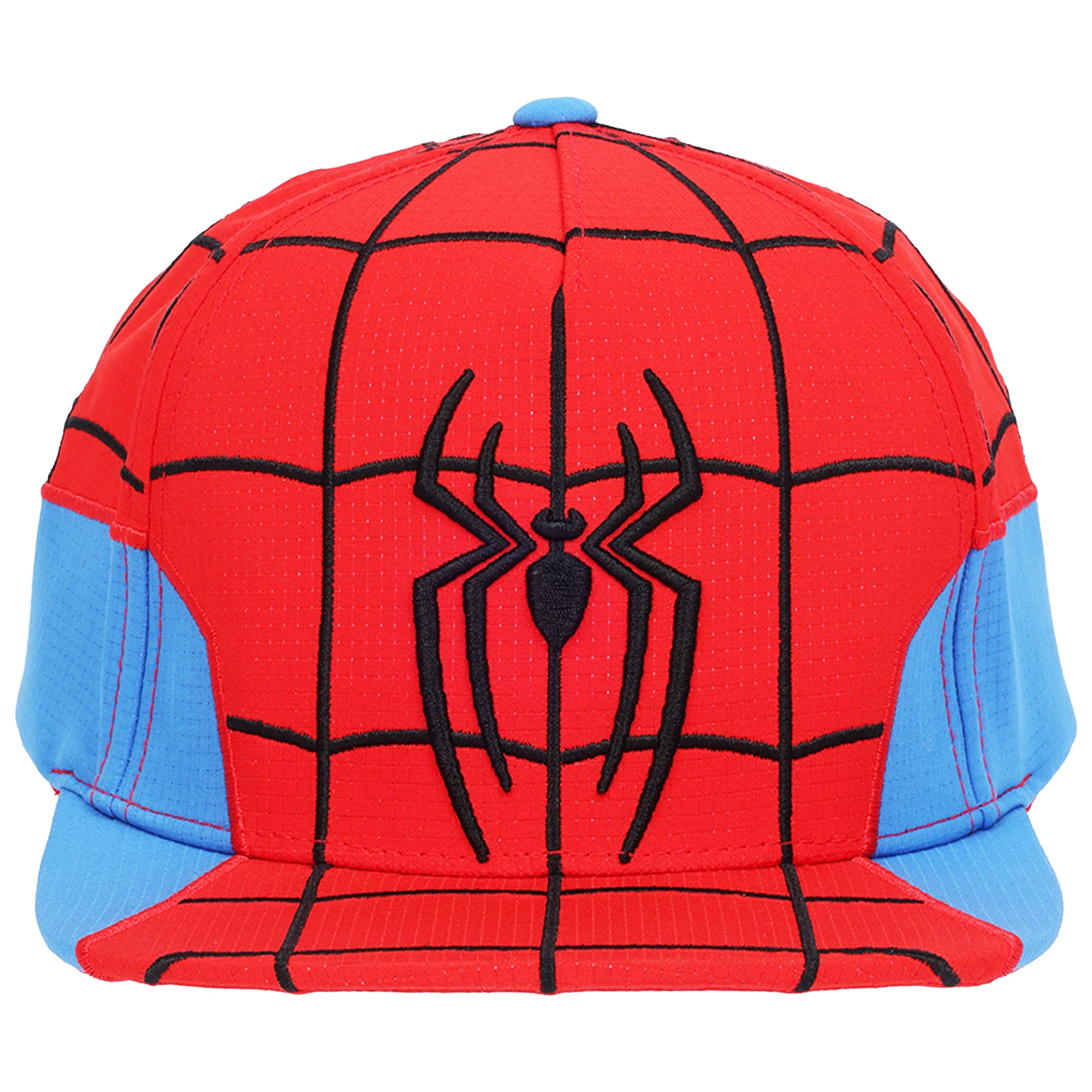 Marvel Spider-Man “Brand New Day” Cosplay Flat Brim Hat – Adult Snapback Cap with Embroidered Spider Logo