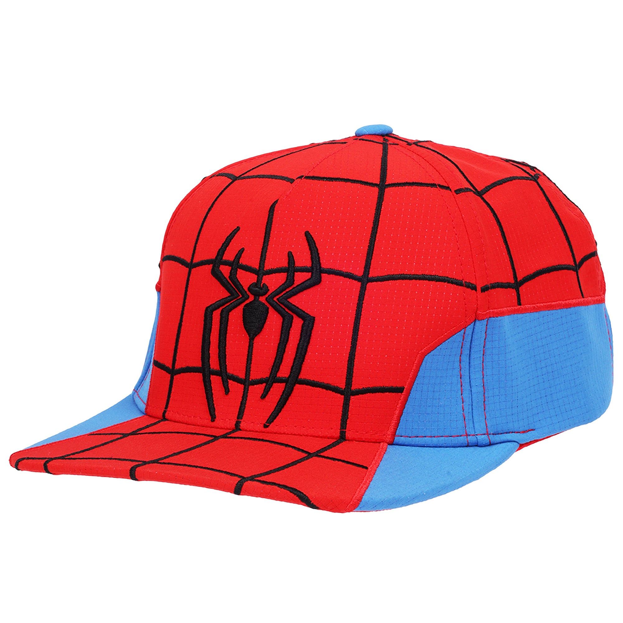 Marvel Spider-Man “Brand New Day” Cosplay Flat Brim Hat – Adult Snapback Cap with Embroidered Spider Logo