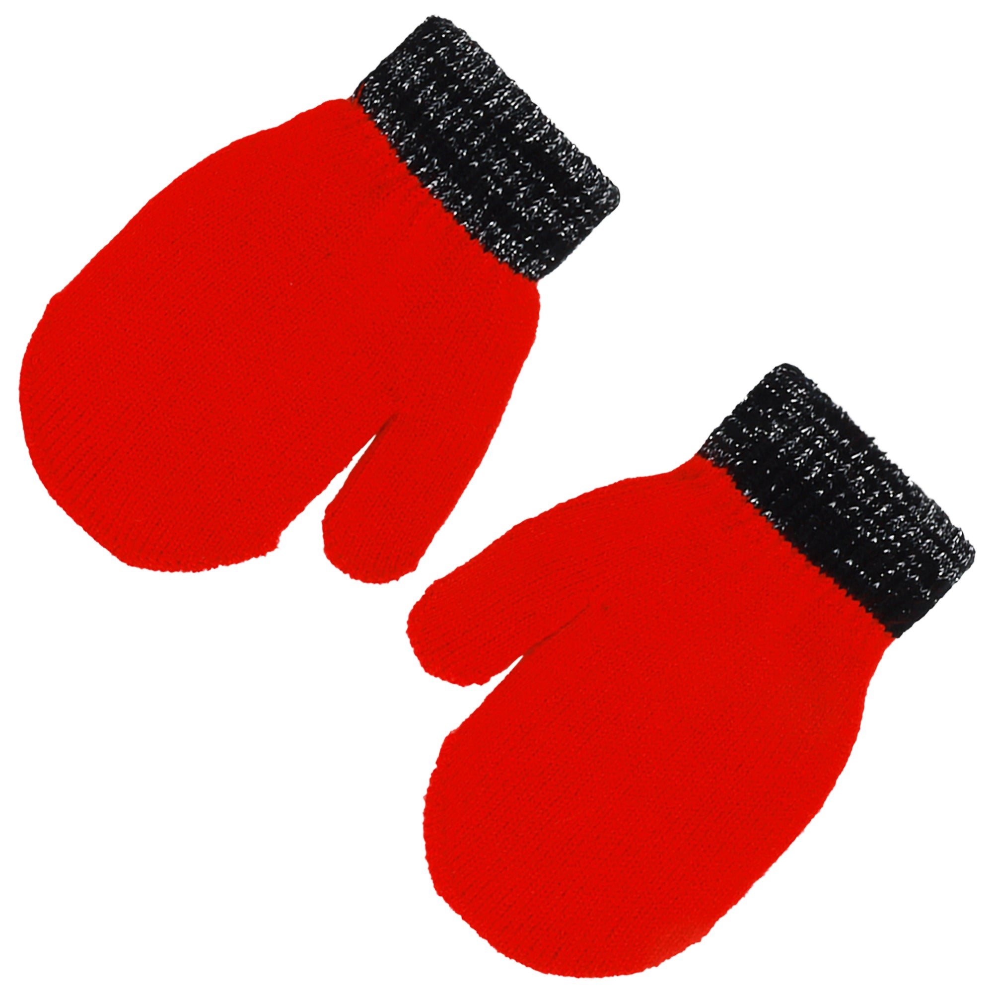 Disney Minnie Mouse Toddler Girls’ Winter Hat & Mittens Set – 2-Piece Knit Ear Flap Beanie with Polka Dots