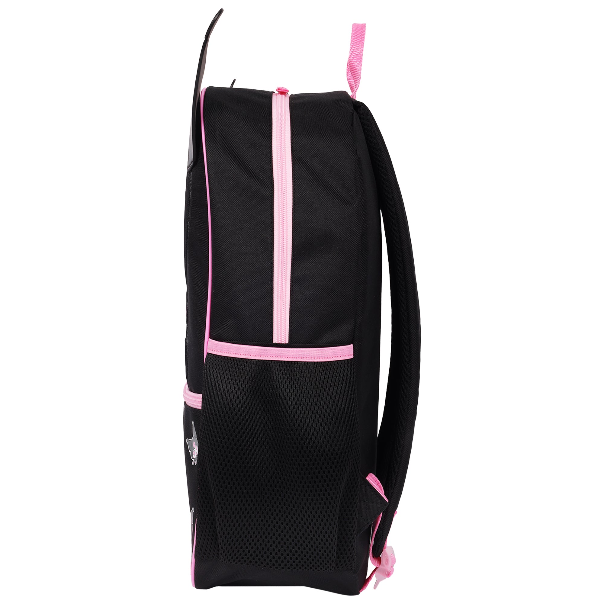 Kuromi Kids Backpack with 3D Ears – Officially Licensed Sanrio School Bag, Black & Pink
