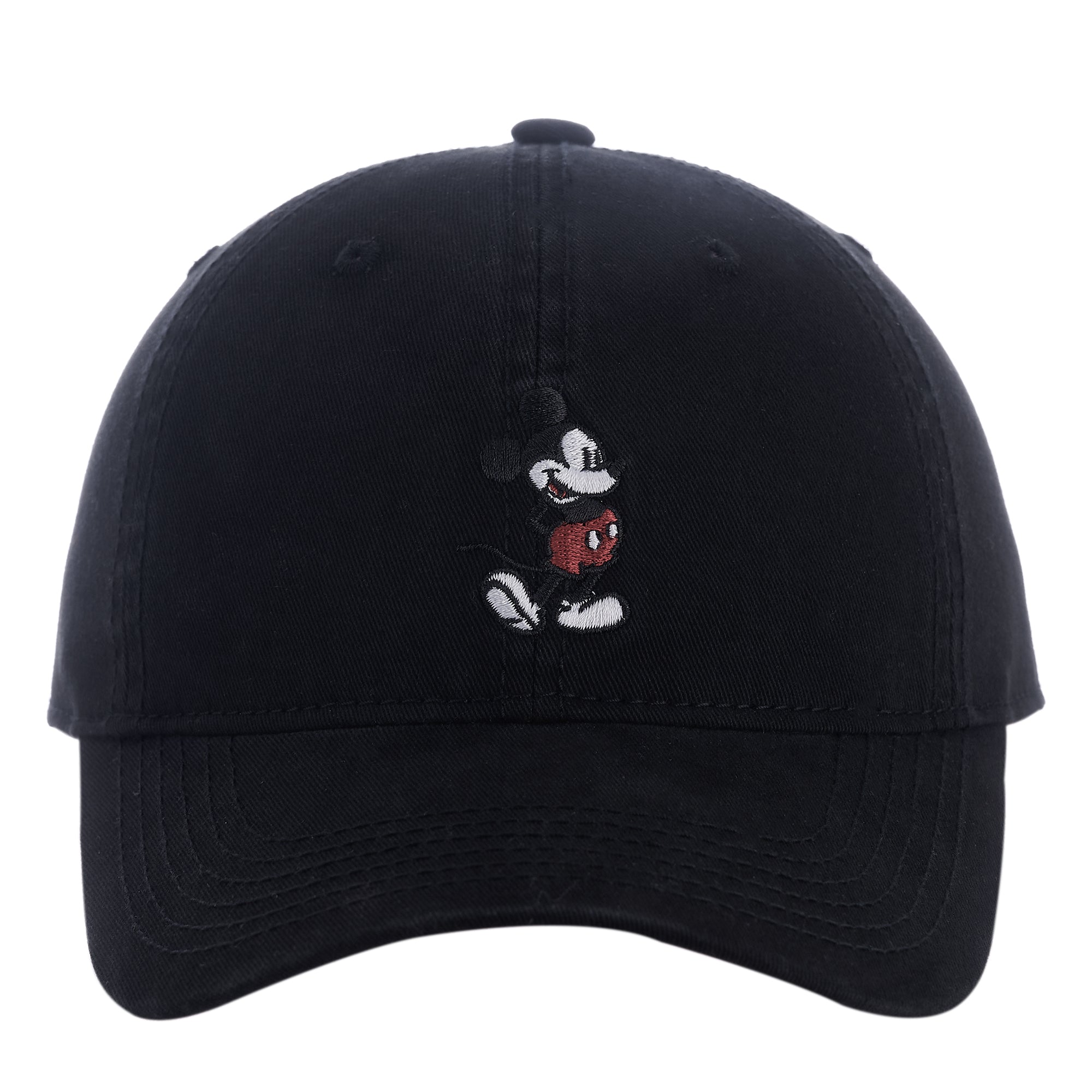 Concept One Disney Mickey Mouse Embroidered Cotton Adjustable Dad Hat with Curved Brim