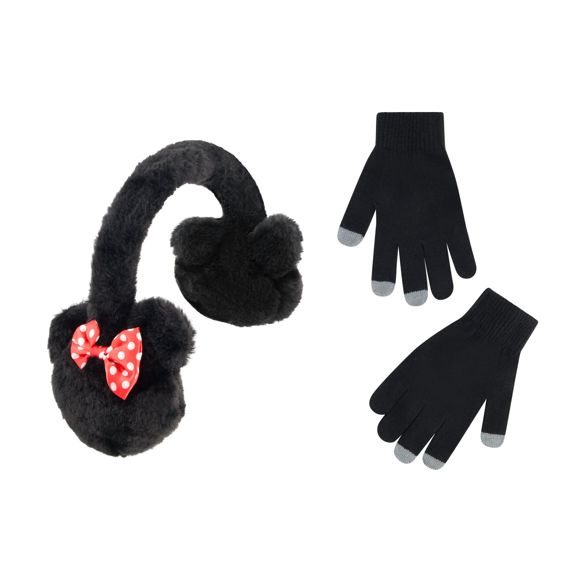Disney Minnie Mouse Plush Earmuffs with 3D Ears & Polka-Dot Bow
