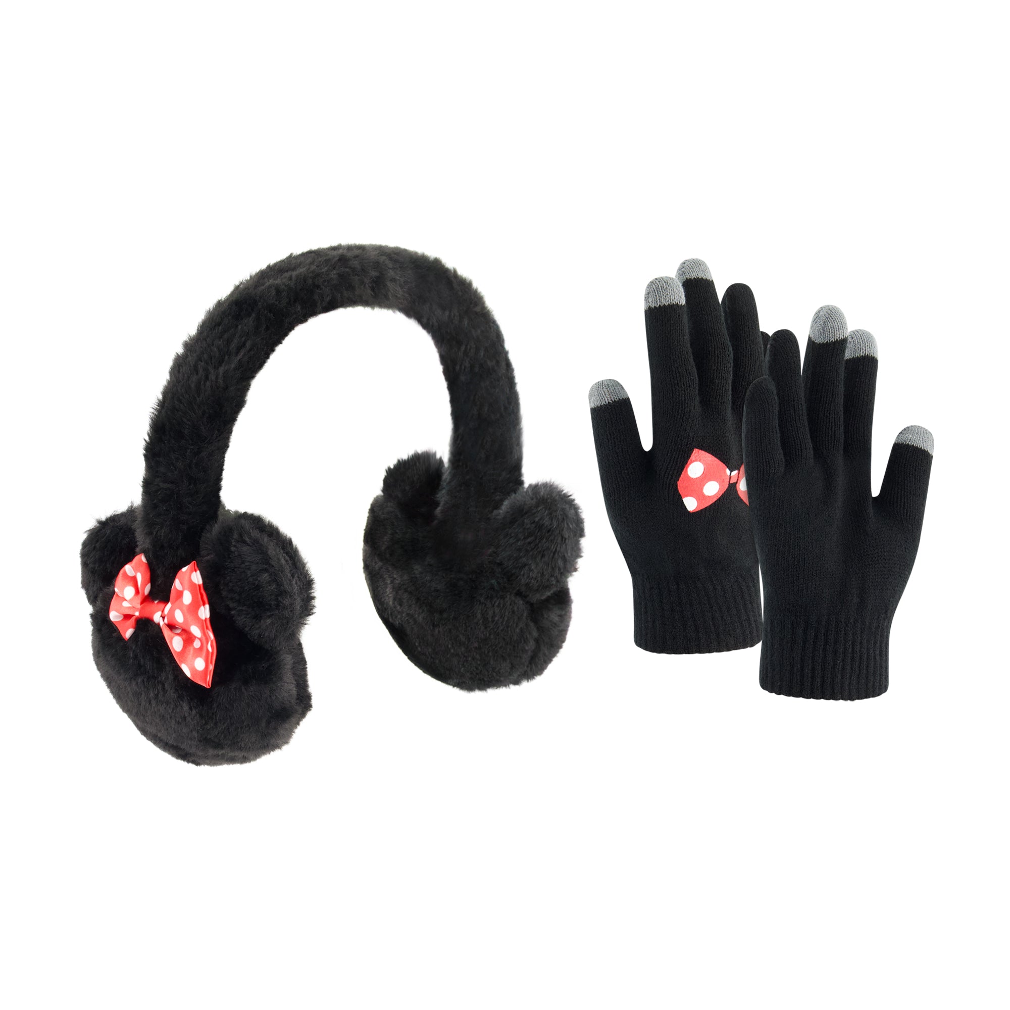 Disney Minnie Mouse Plush Earmuffs with 3D Ears & Polka-Dot Bow