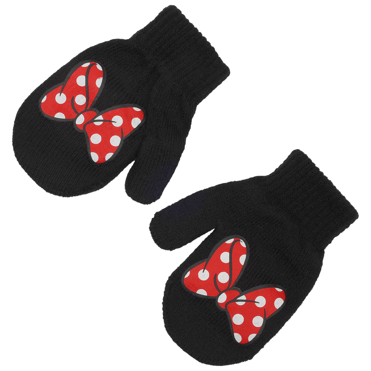 Disney girls Disney Toddler Hat, Kids Gloves Toddlers Mittens,minnie Mouse Baby Beanie for Boy Girl ag Winter Accessory Set, Red, 2-4T