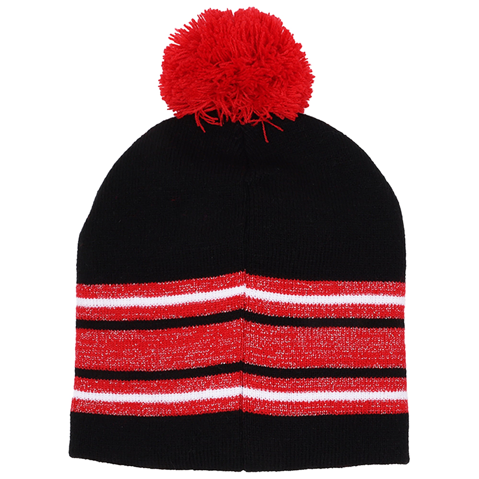 Disney Minnie Mouse Girls 3-Piece Winter Set – Pom Pom Beanie Hat, Striped Scarf & Knit Gloves – Cold Weather Accessory Set