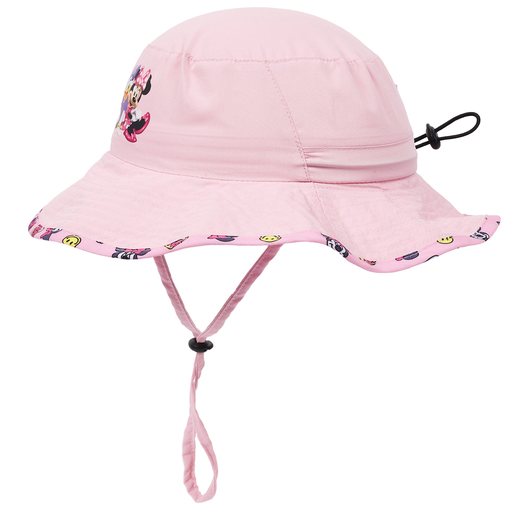 Disney Minnie Mouse & Daisy Duck Kids Bucket Hat with Adjustable Drawstring -Wide Brim Sun Hat Boonie For Girls