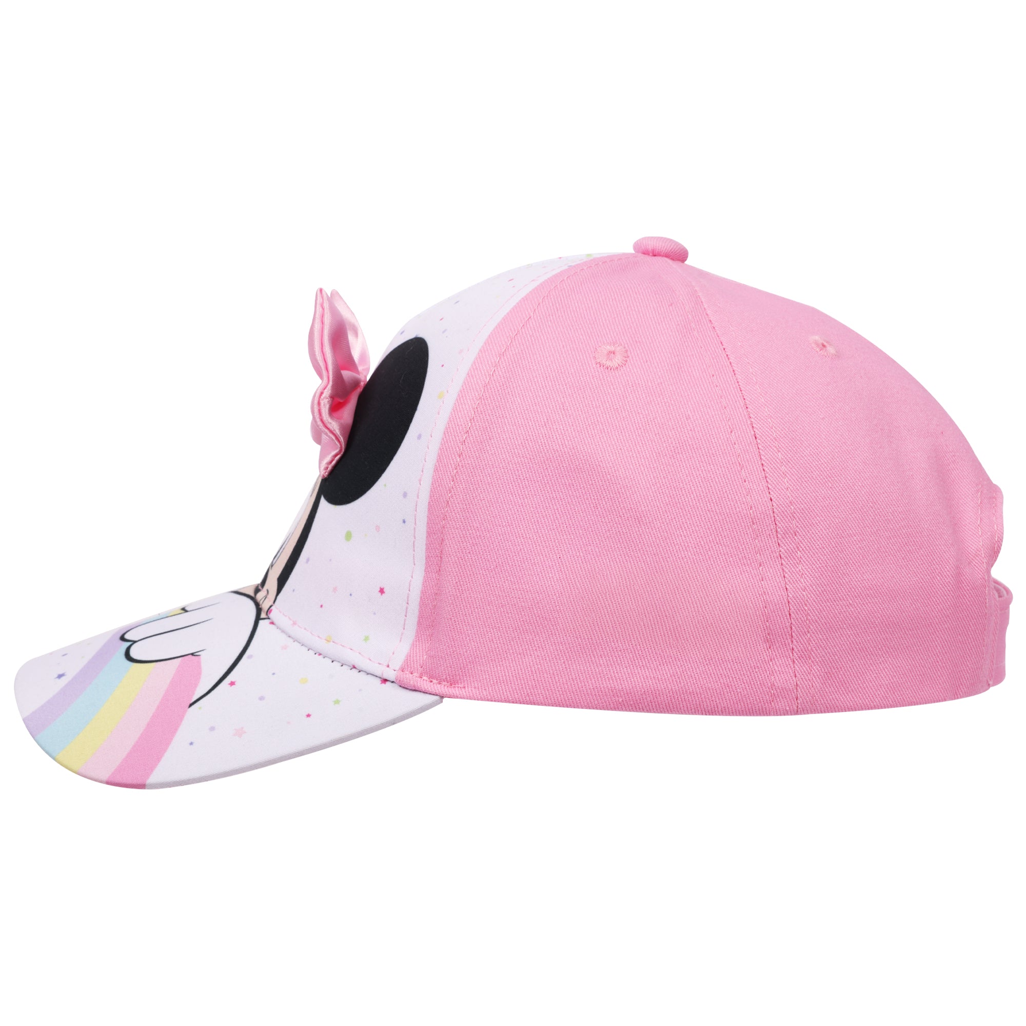 Disney Minnie Mouse “Peek-A-Boo Minnie” Toddler Girls Baseball Cap with Bow – Ages 2–4 – Adjustable Hook-and-Loop