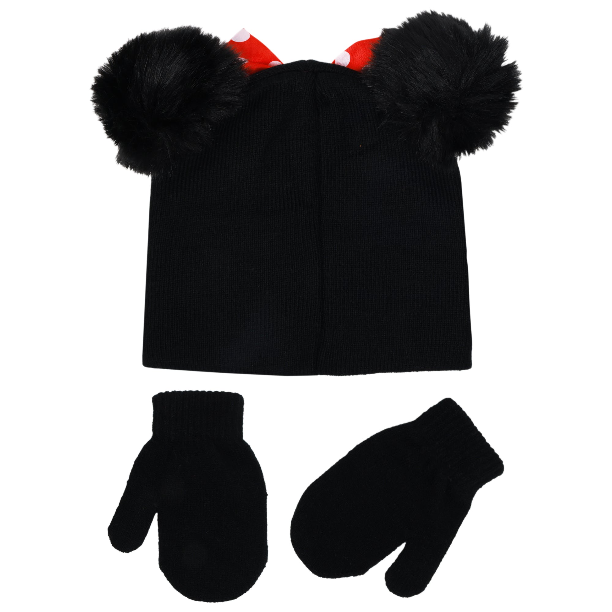 Disney Minnie Mouse Toddler Winter Hat & Mittens Set – Girls Ages 2–4