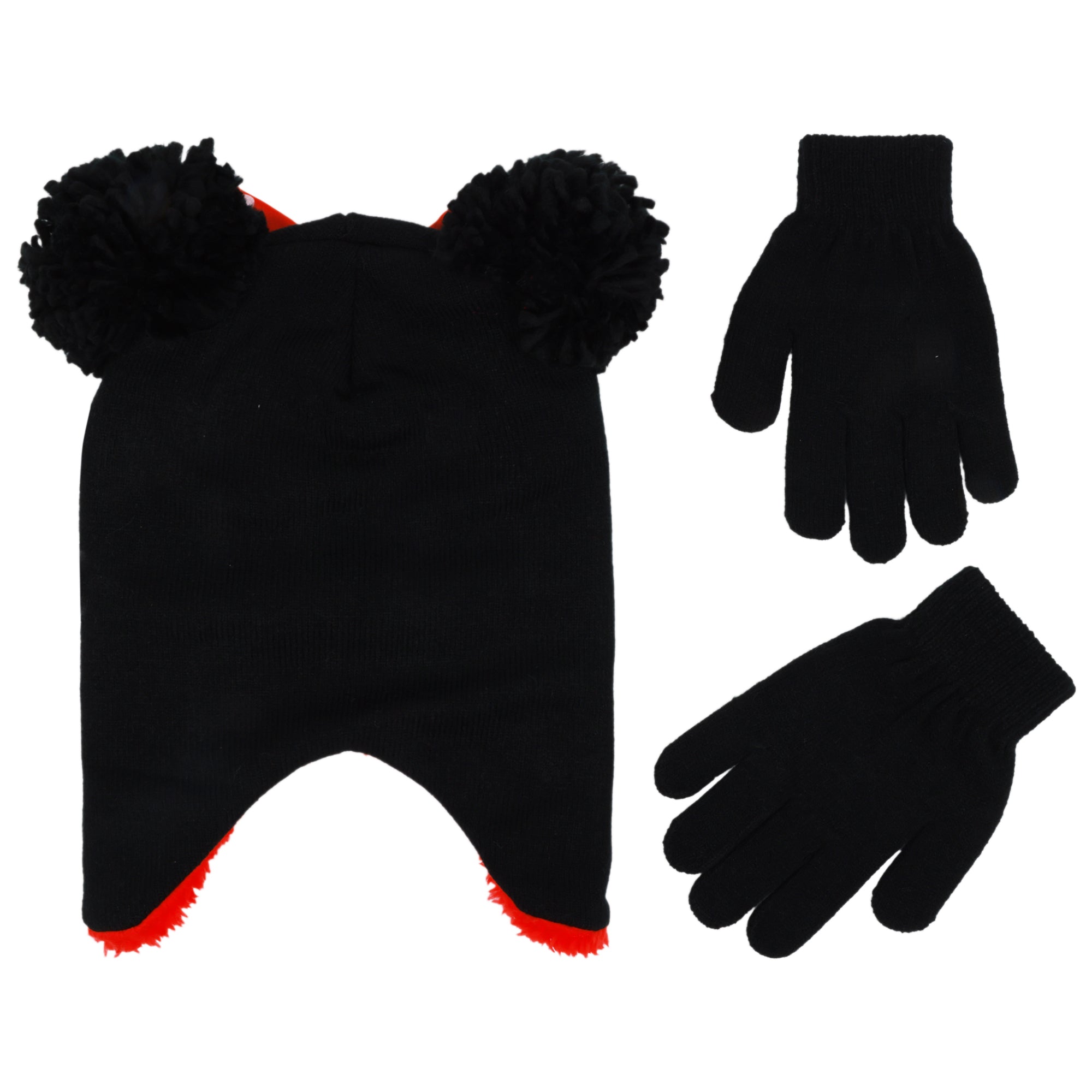 Disney Minnie Mouse Girls Winter Hat and Gloves Set – Ages 4–7