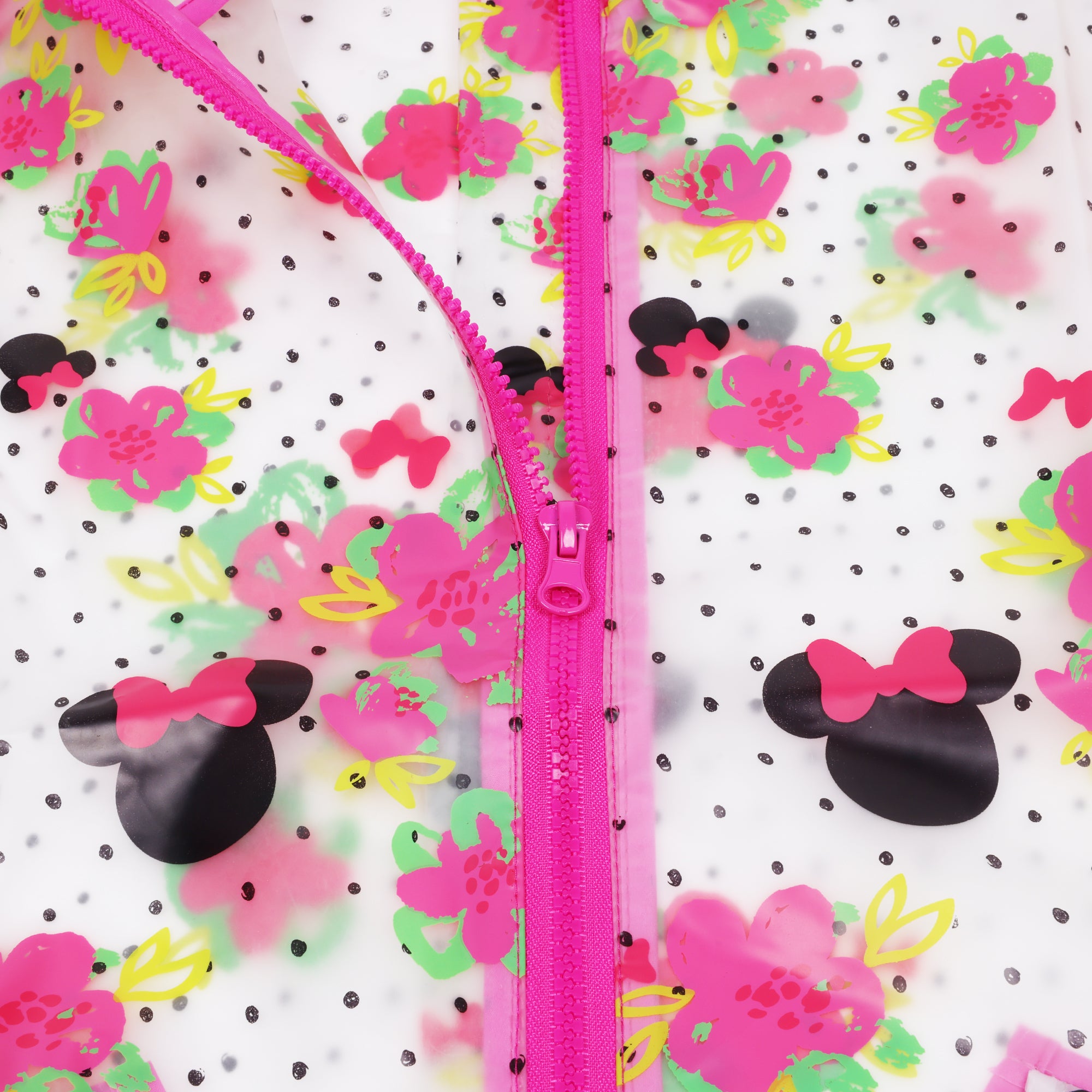 Disney Minnie Mouse Girls’ Raincoat – Waterproof Hooded Rain Poncho for Kids Ages 6–7