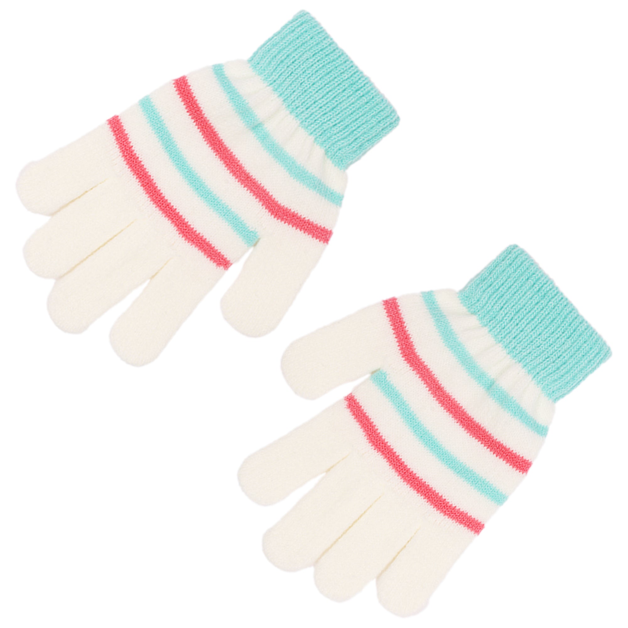Disney Moana Girls Beanie & Mittens Set – Pom Pom Winter Hat with Striped Gloves – Cold Weather Set for Girls Ages 4–7