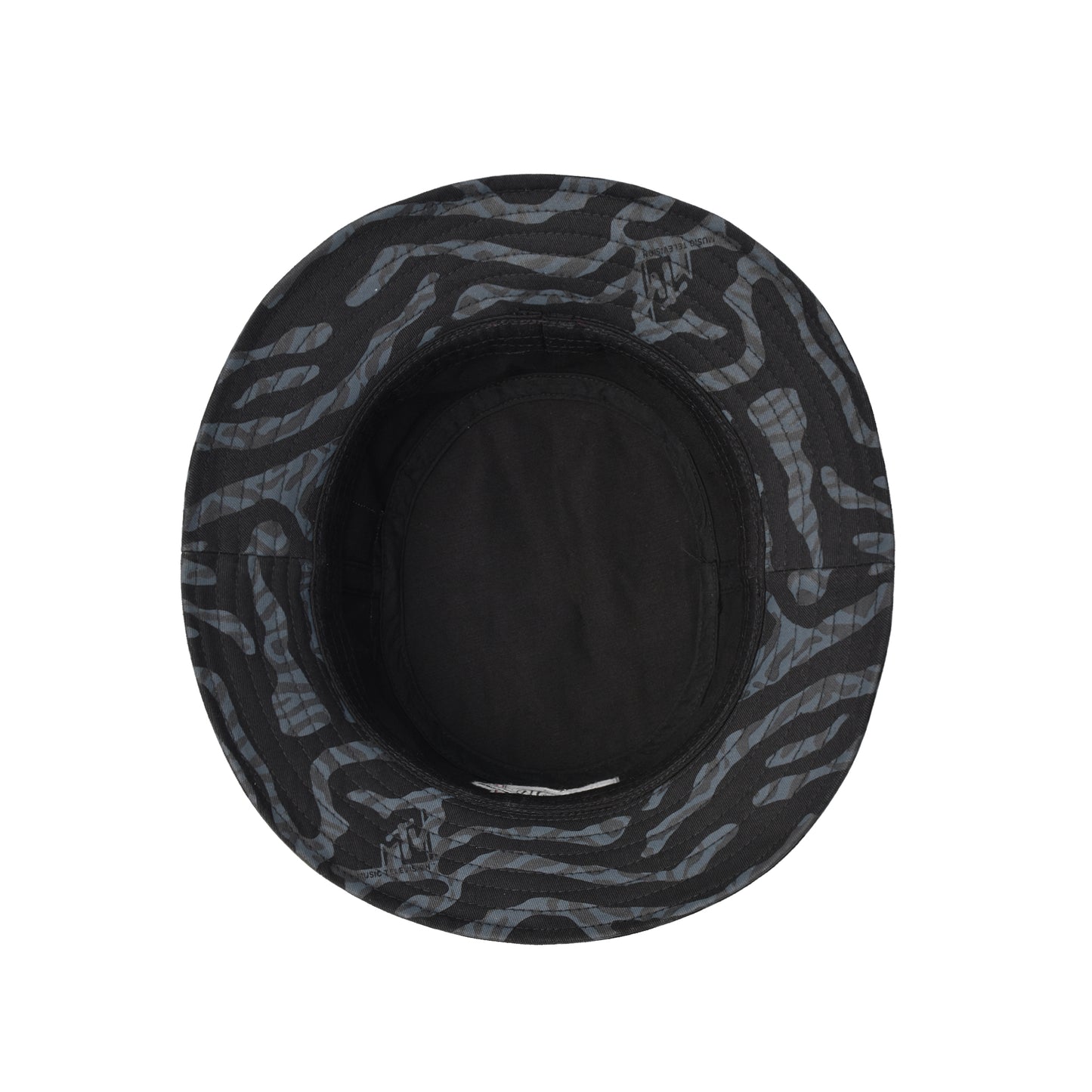 MTV Checkered Logo Bucket Hat, Packable Travel Hat, Wide Brim Summer Hat