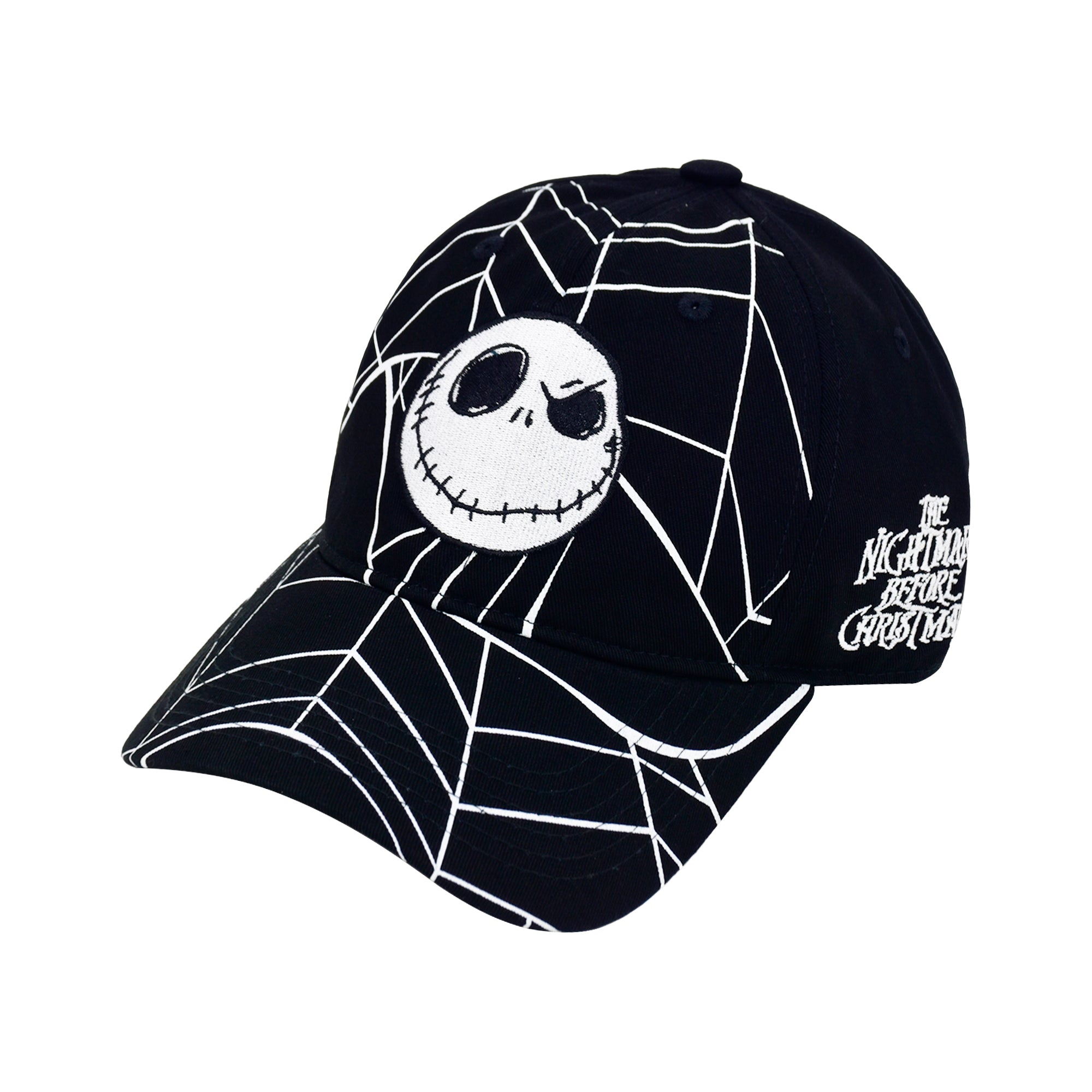 Disney The Nightmare Before Christmas Dad Hat, Adult Cotton Baseball Cap with Curved Brim, Black, One Size