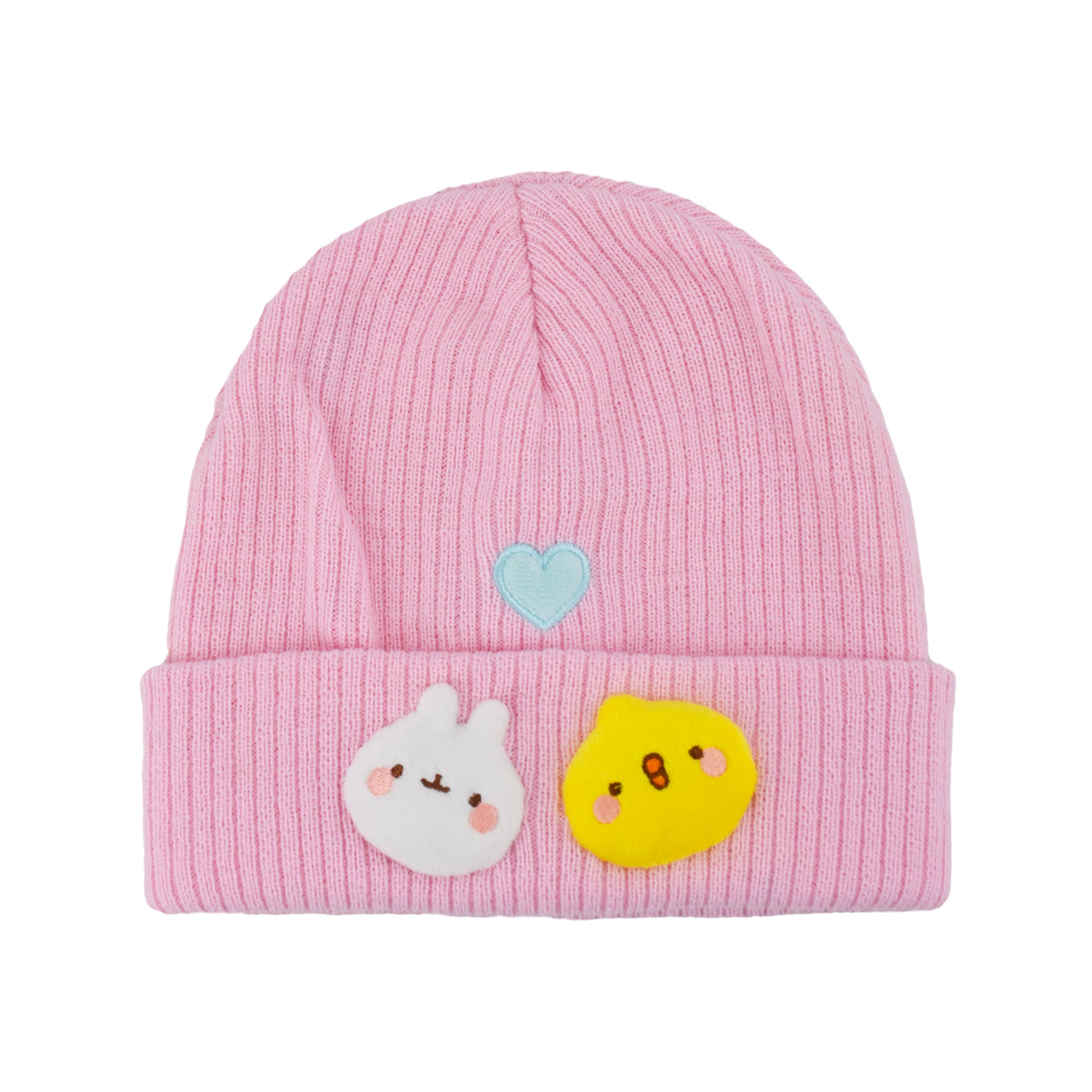 Molang & Piu Piu Ribbed Pink Beanie