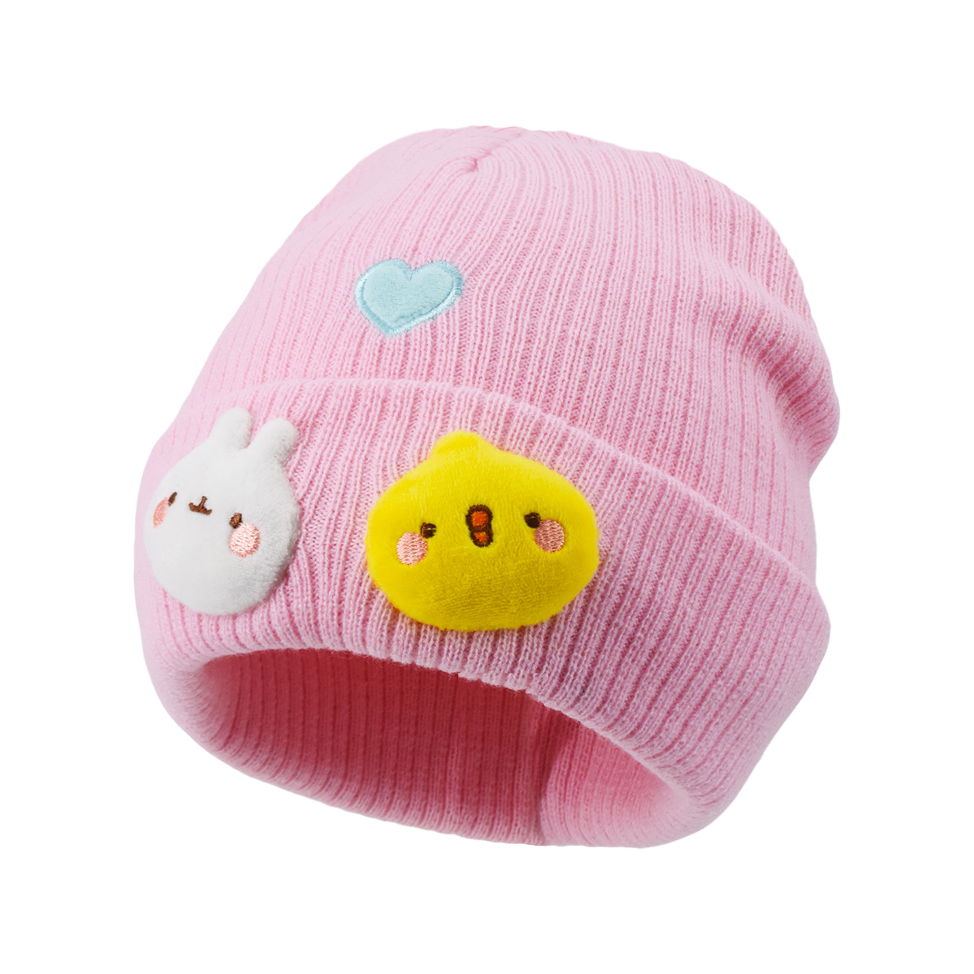 Molang & Piu Piu Ribbed Pink Beanie
