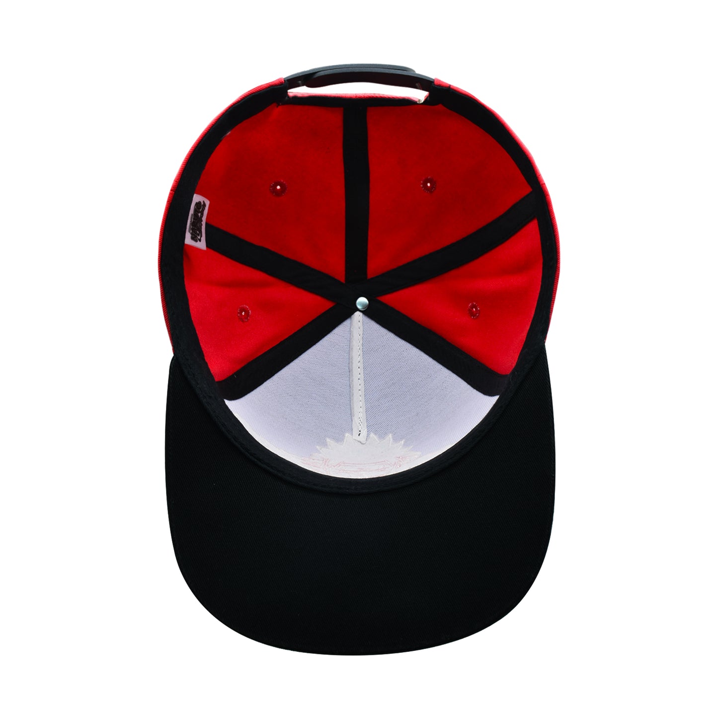 Naruto Baseball Hat, Jutsu Daggers Design Adult Snapback Cap with Flat Brim, Red/Black, One Size