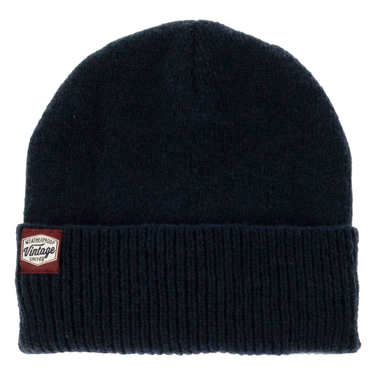 Weatherproof Vintage Fair Isle & Solid Beanie 2-Piece Set – Navy/Gray
