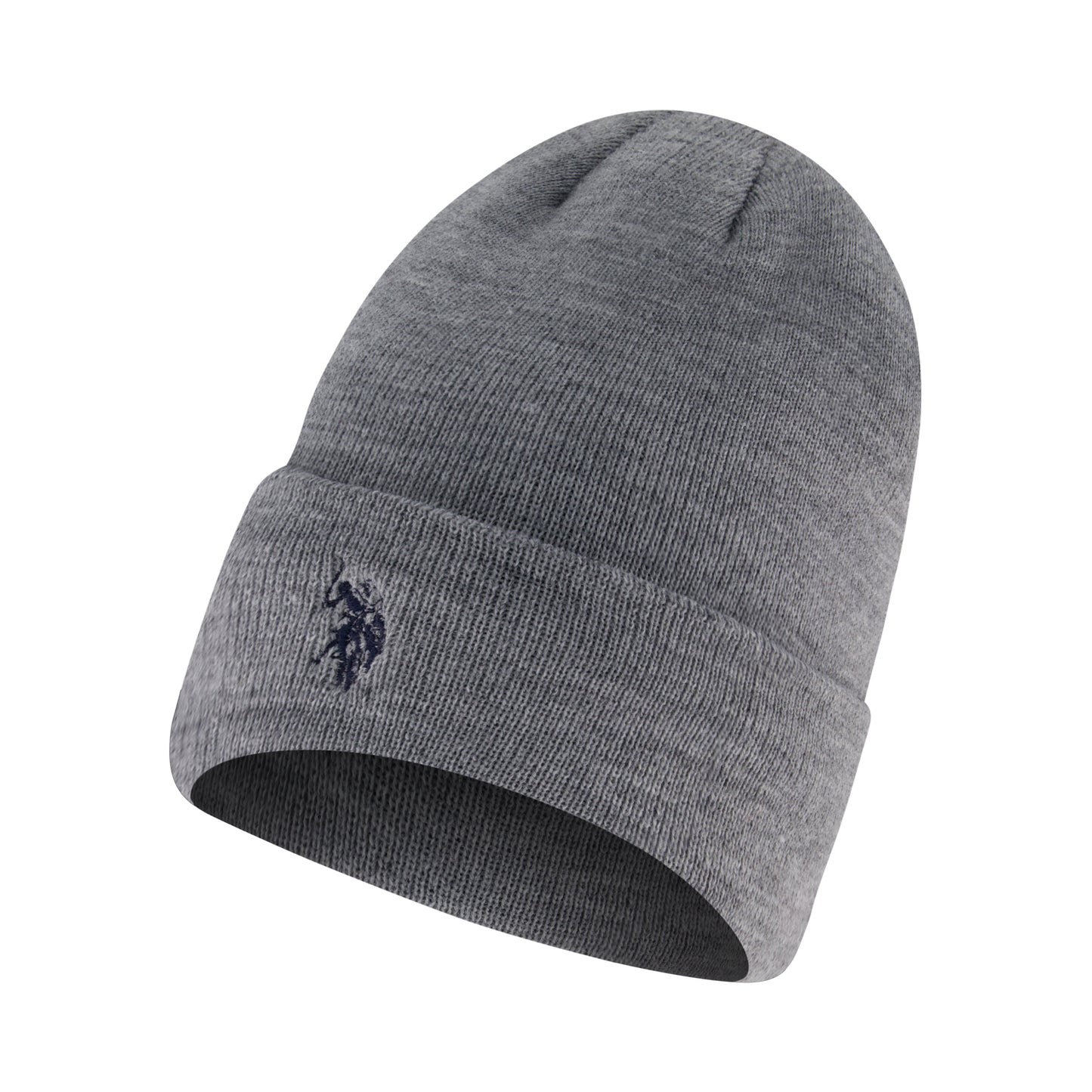 U.S. Polo Assn. Unisex-Adult Beanie Hat, Knit Winter Cap with Black Sherpa Lining