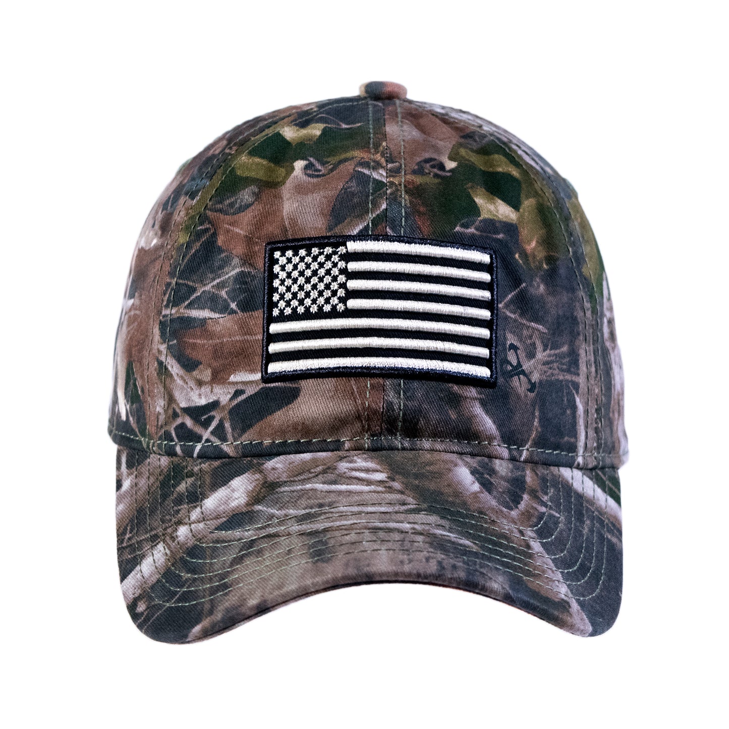 TrueTimber Dad Hat, American Flag Baseball Cap with Curved Brim, Camo, One Size