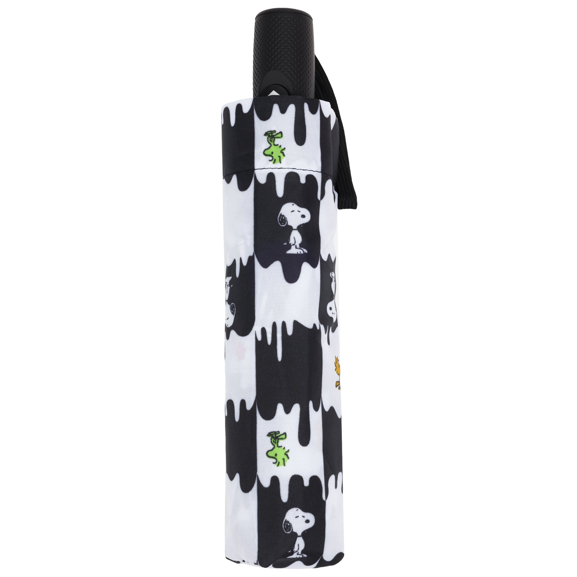 Peanuts Snoopy & Woodstock Checkerboard Automatic Umbrella – Black & White