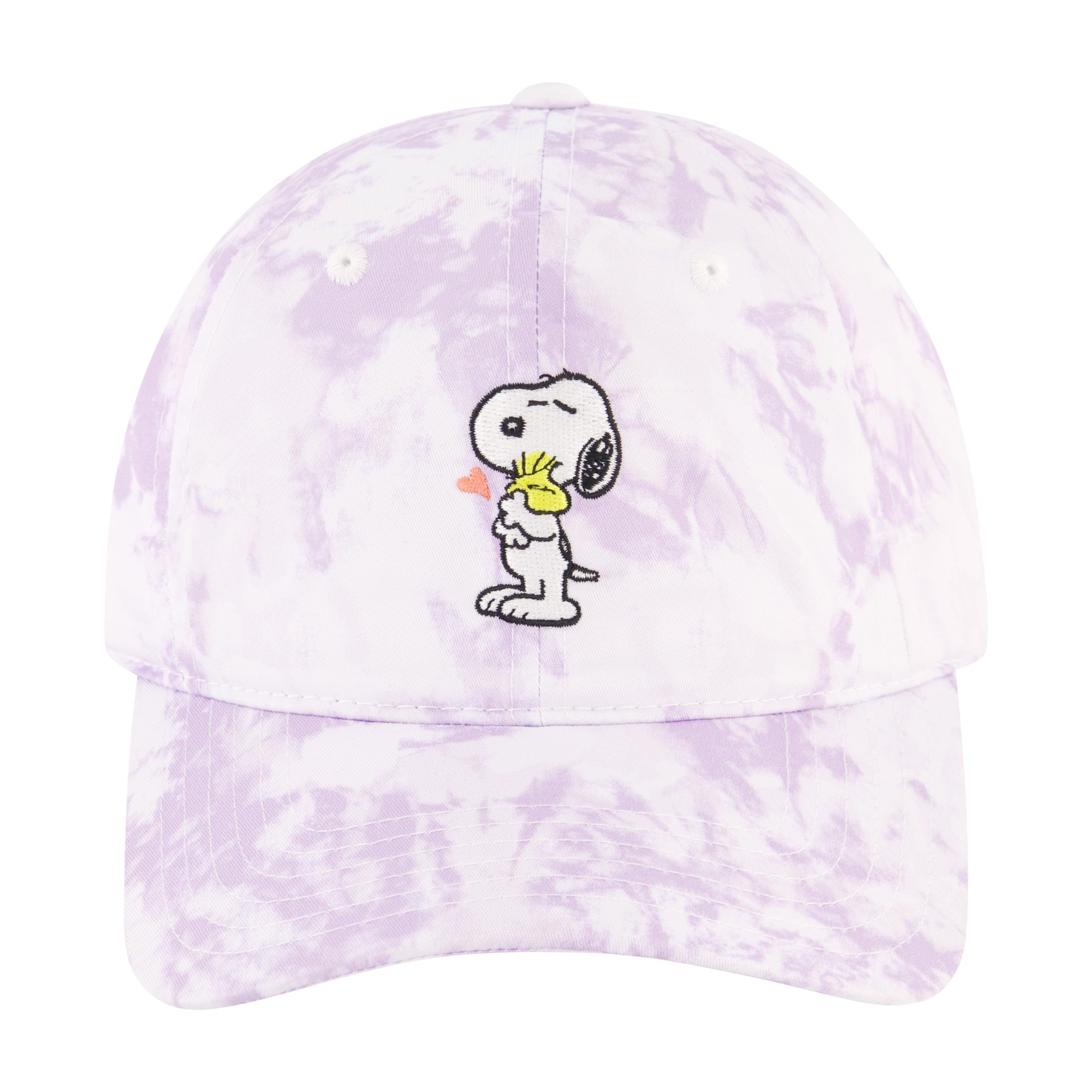 Peanuts Snoopy Woodstock Hug Tie Dye Dad Cap, Multi