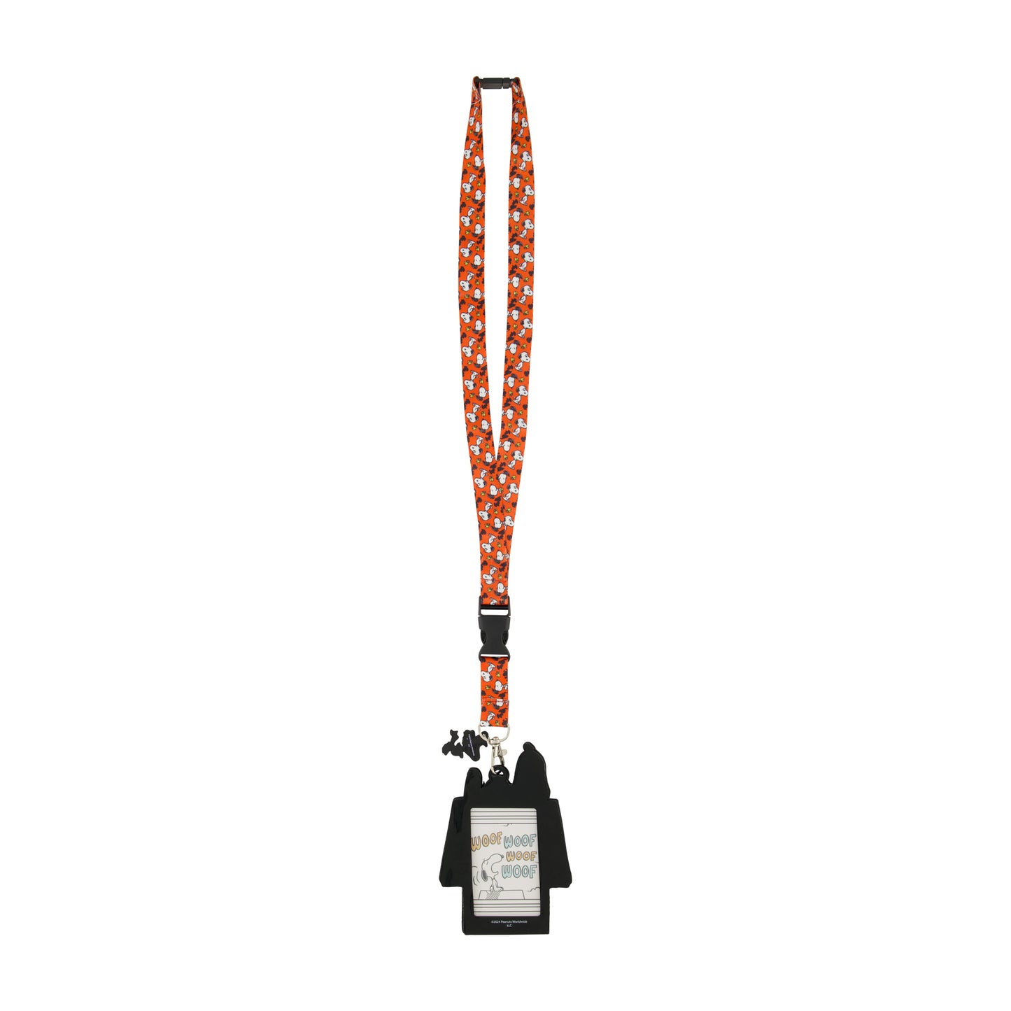 Concept One Peanuts Lanyard, ID Card and Badge Holder, Snoopy & Woodstock Doghouse, Multi