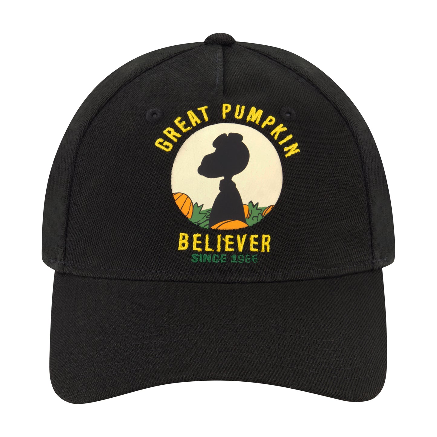 Peanuts Snoopy Great Pumpkin Believer Uncle Baseball Cap, Black
