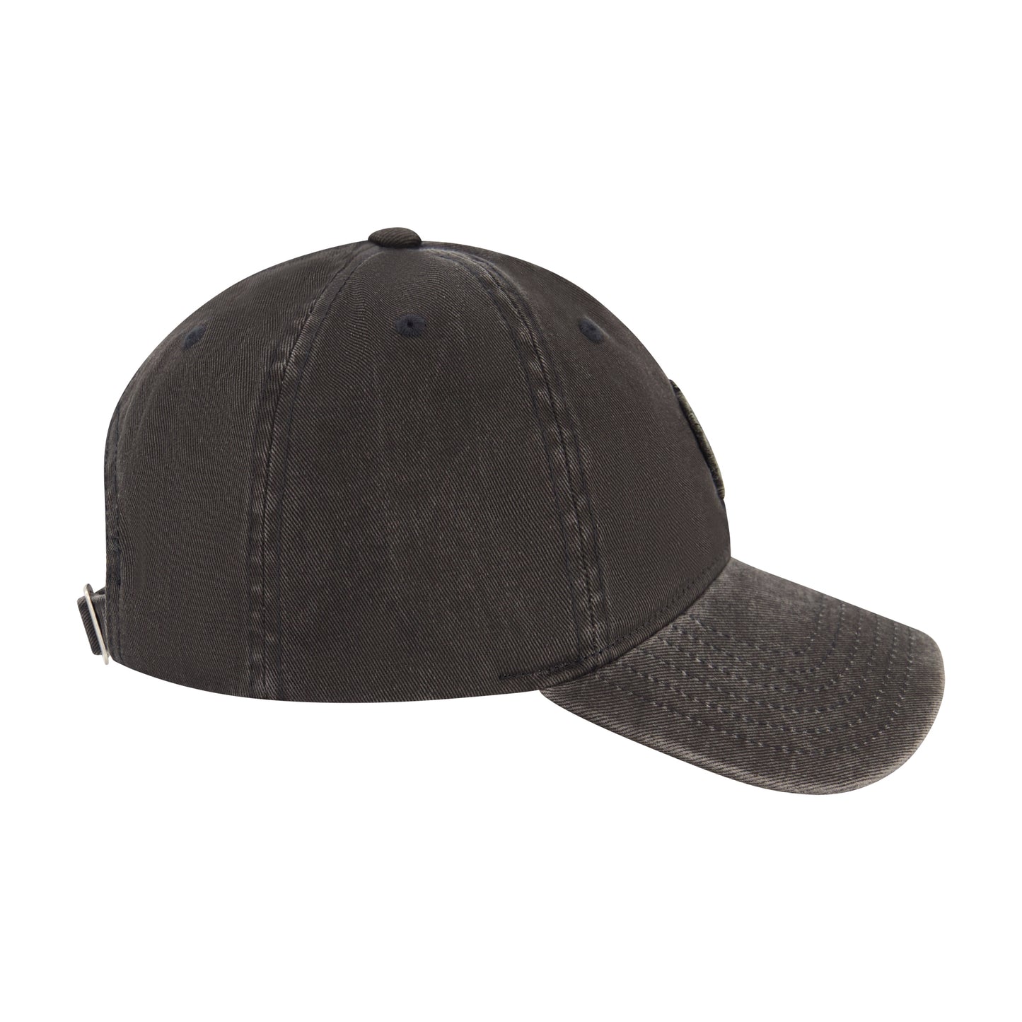 Peanuts Snoopy Chenille Patch Pigment Wash Dad Cap, Black