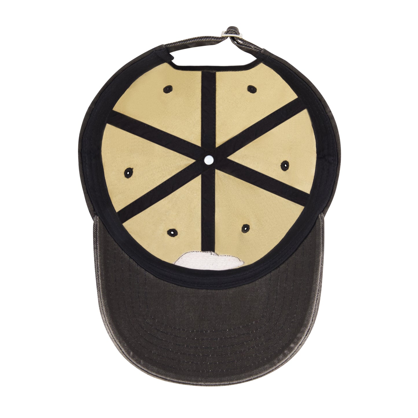 Peanuts Snoopy Chenille Patch Pigment Wash Dad Cap, Black