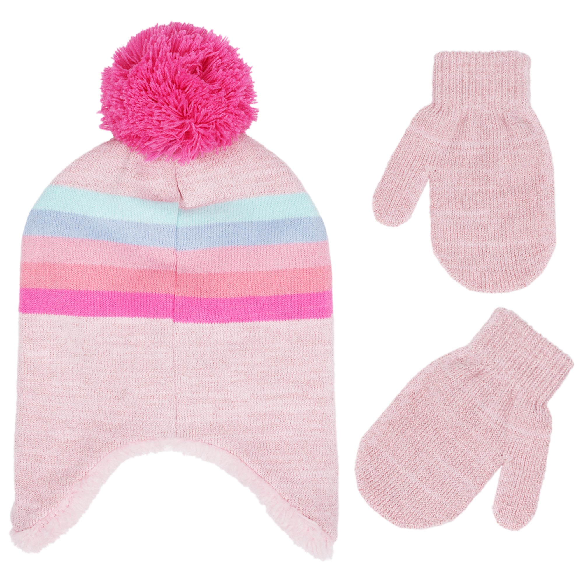 Disney girls Toddler Winter Hat and Mittens Set Ages 2-4 Or Princess Hat and Kids Gloves Set for Ages 4-7