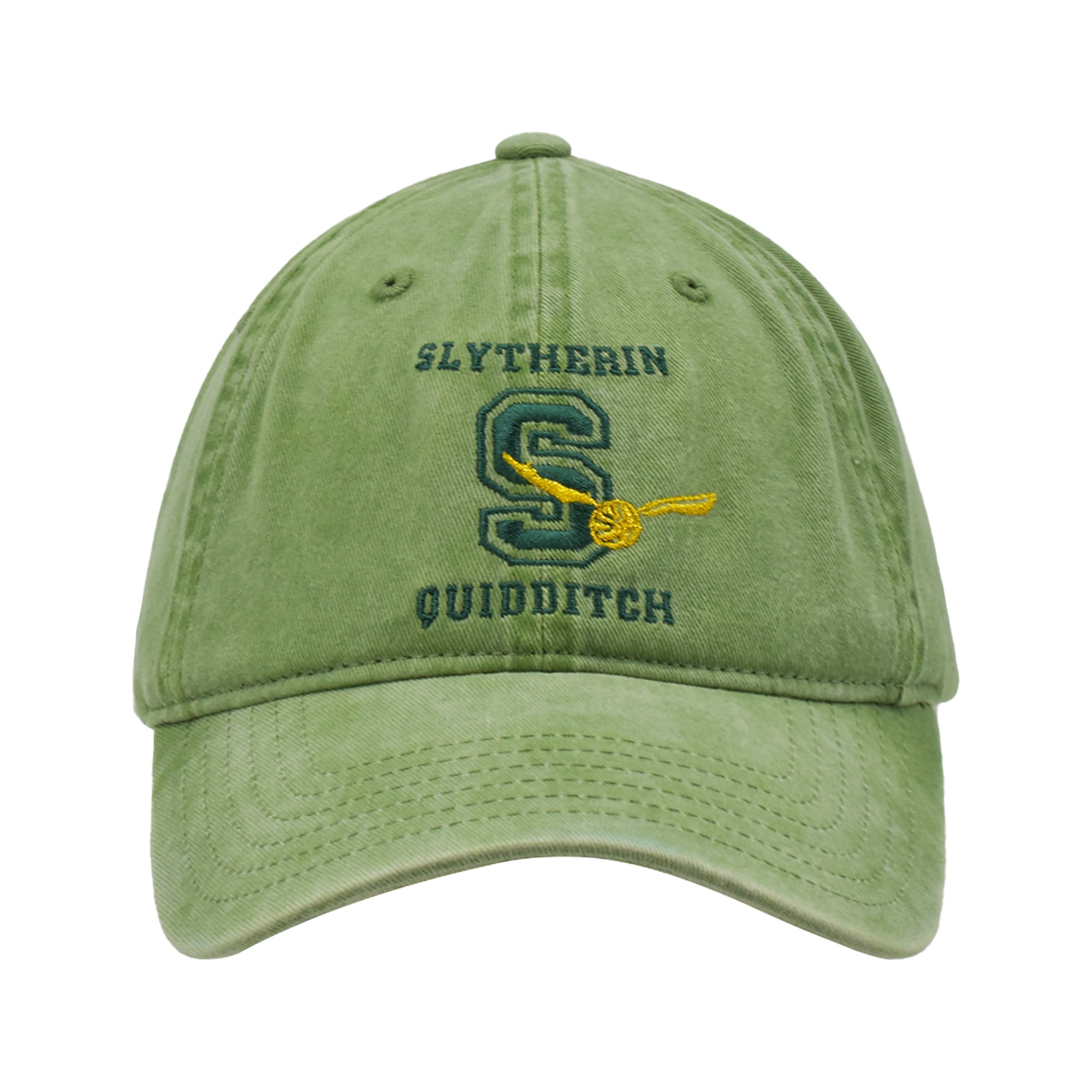 Harry Potter Slytherin Quidditch Dad Hat – Adjustable Curved Brim Baseball Cap