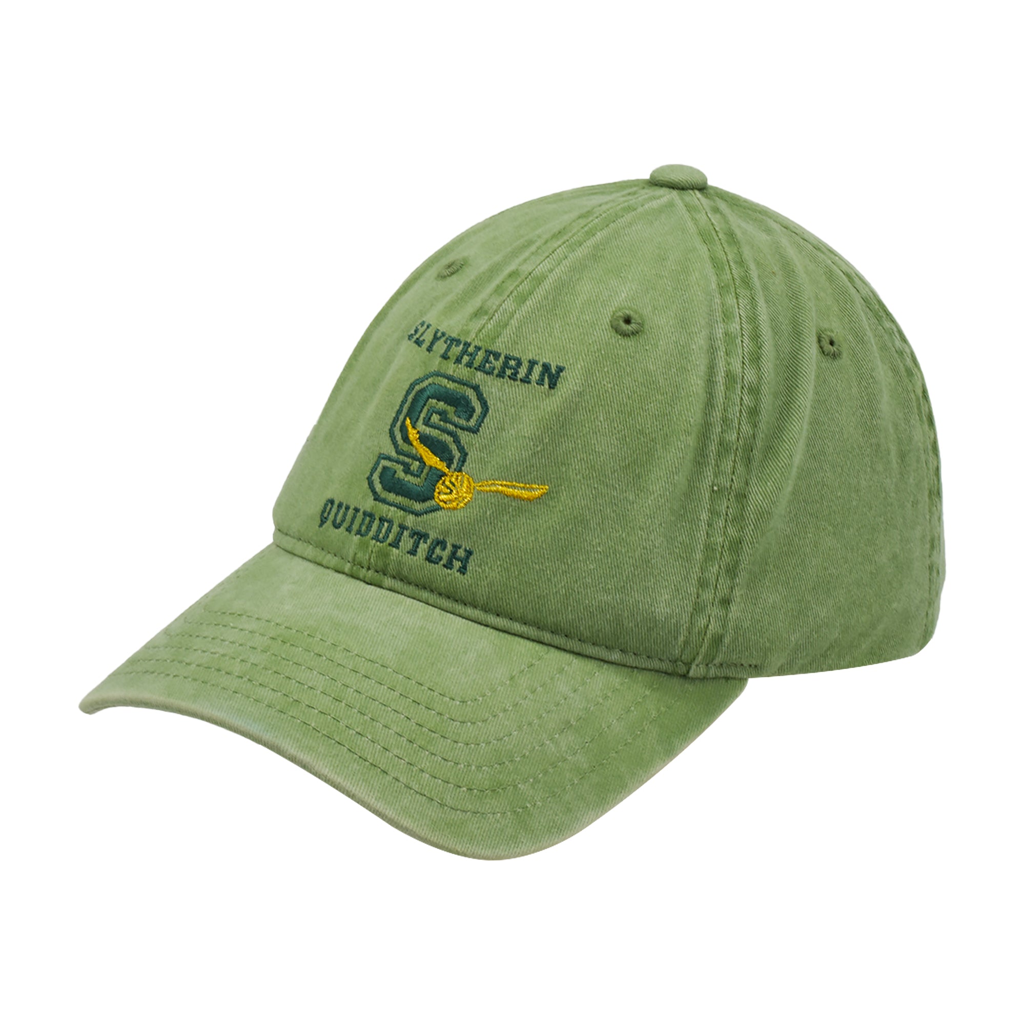 Harry Potter Slytherin Quidditch Dad Hat – Adjustable Curved Brim Baseball Cap