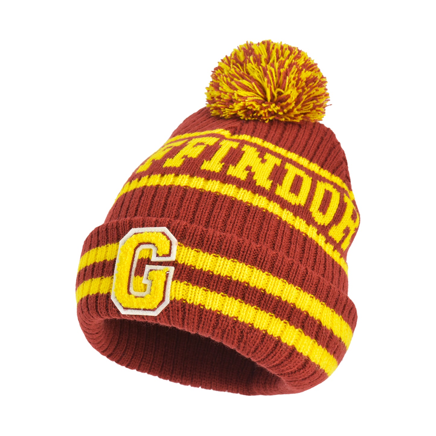 Harry Potter Gryffindor Collegiate Pom Cuff Beanie,Red