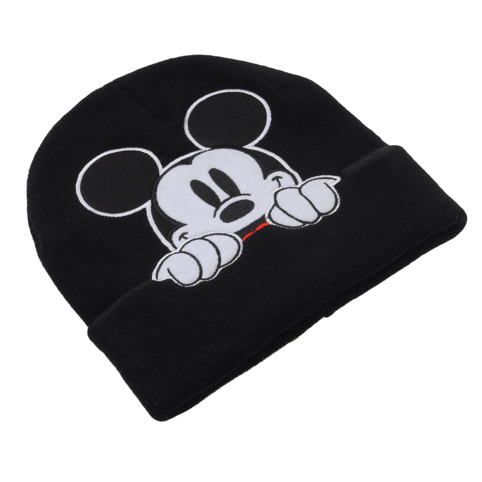 Concept One Disney Mickey Mouse Cuffed Beanie Hat, Knitted Stocking Cap