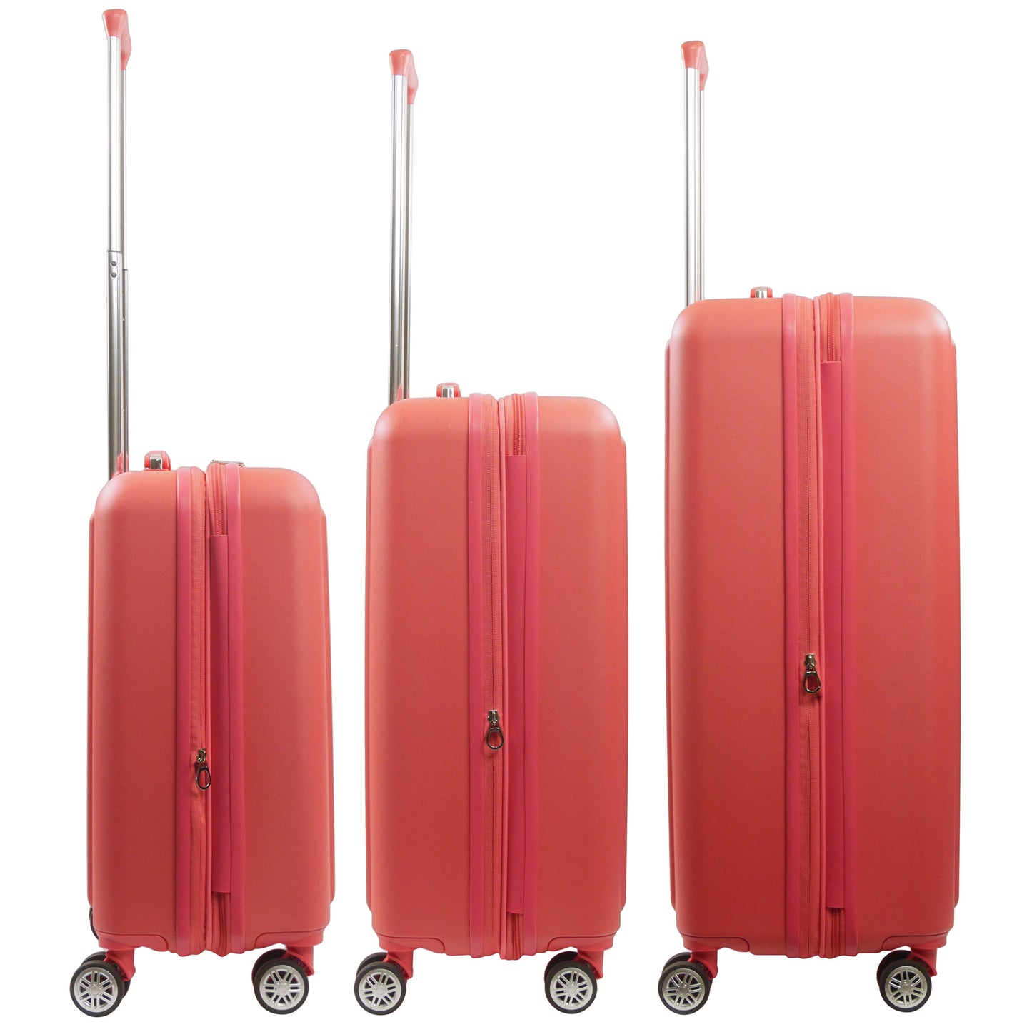 Tommy Bahama 3-Piece Hard-Sided 3D Pineapple Luggage Set with Drawstring Bag in Coral