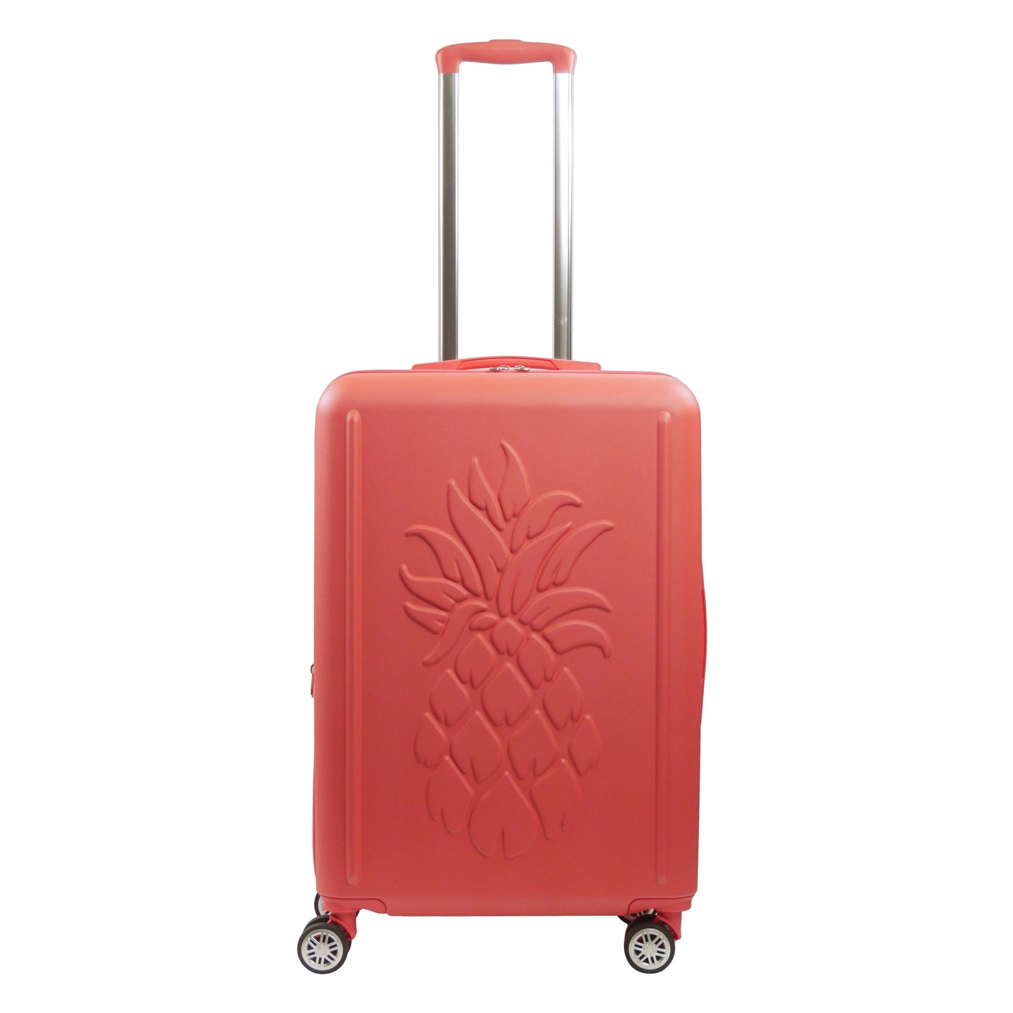 Tommy Bahama 26.5" Hard-Sided 3D Pineapple Luggage with Drawstring Bag in Coral