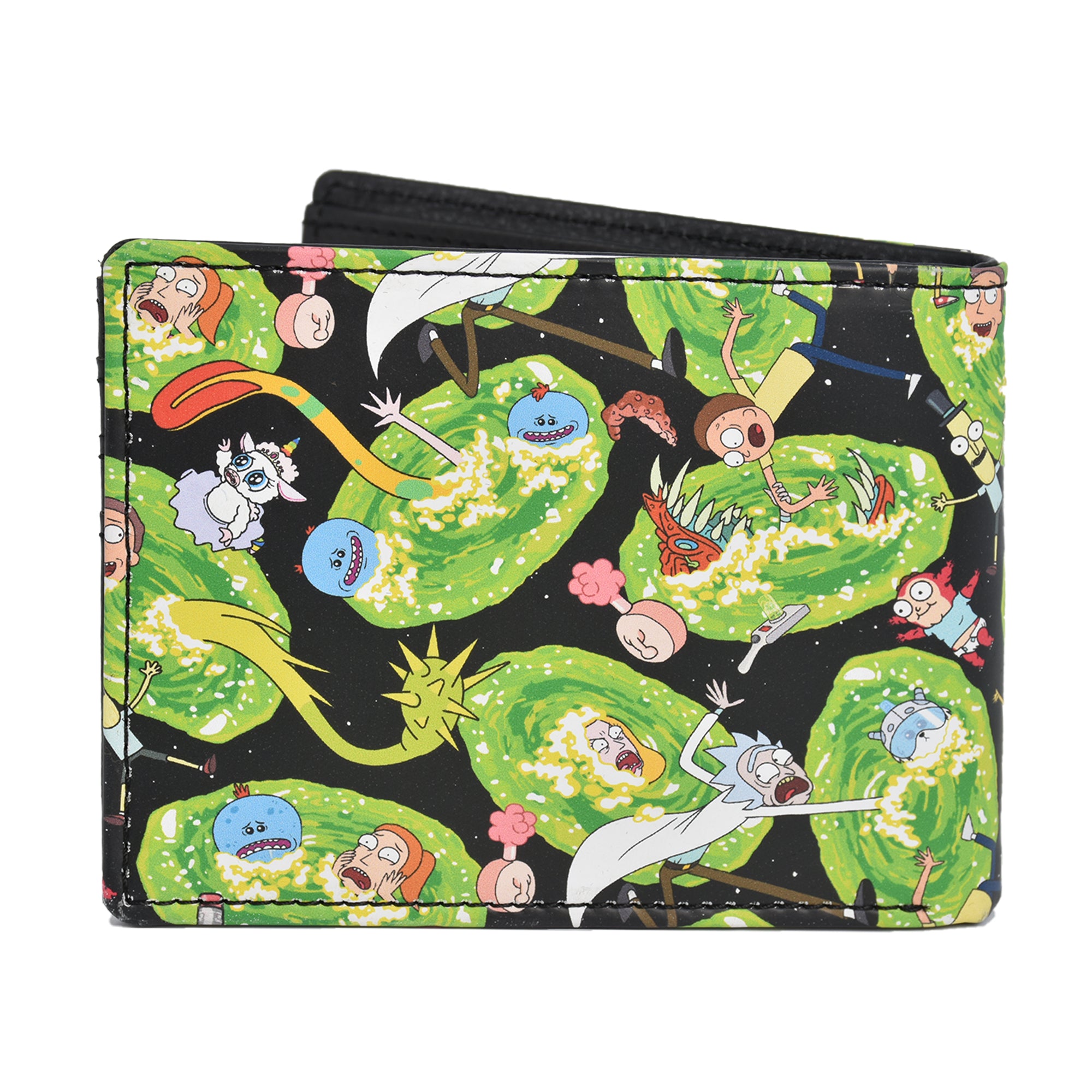 WB Adult Swim Rick And Morty AOP Bifold Wallet in a Decorative Tin Case Multi ,Unisex