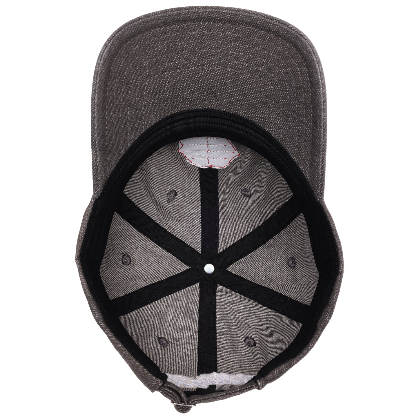 The Rolling Stones Washed Denim Dad Cap with Sequin Tongue Logo