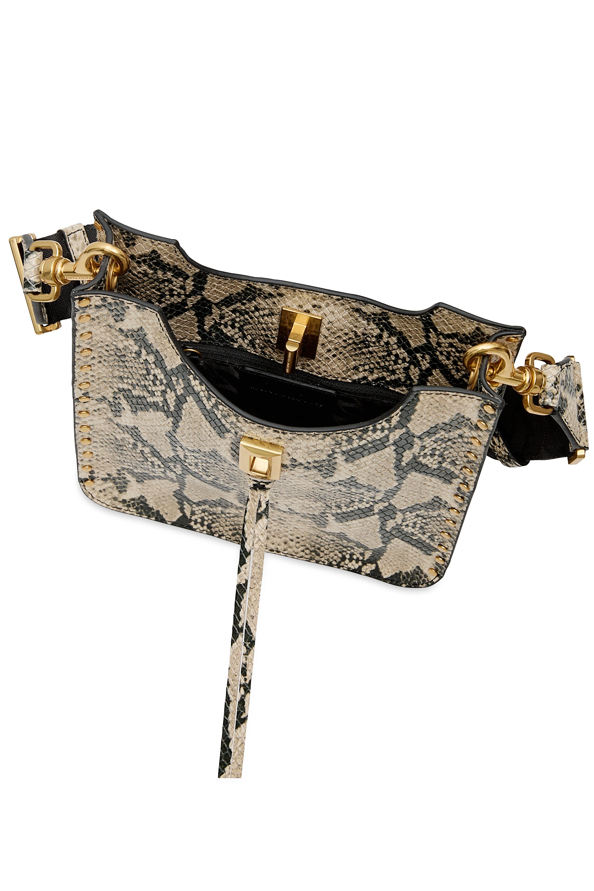 Rebecca Minkoff Darren Mini Feed Crossbody Bag - Striking snakeskin-inspired print