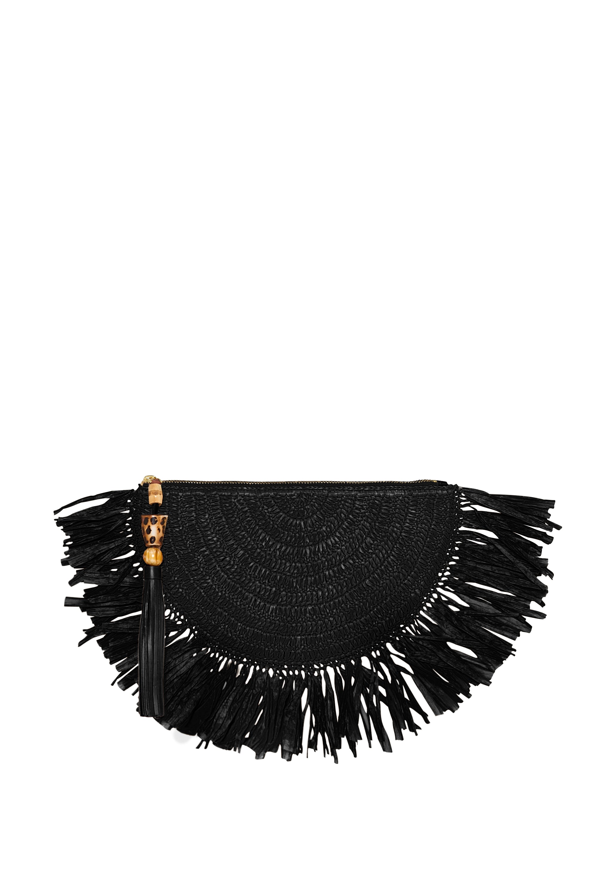 Rebecca Minkoff Lucia Raffia Fringe Clutch