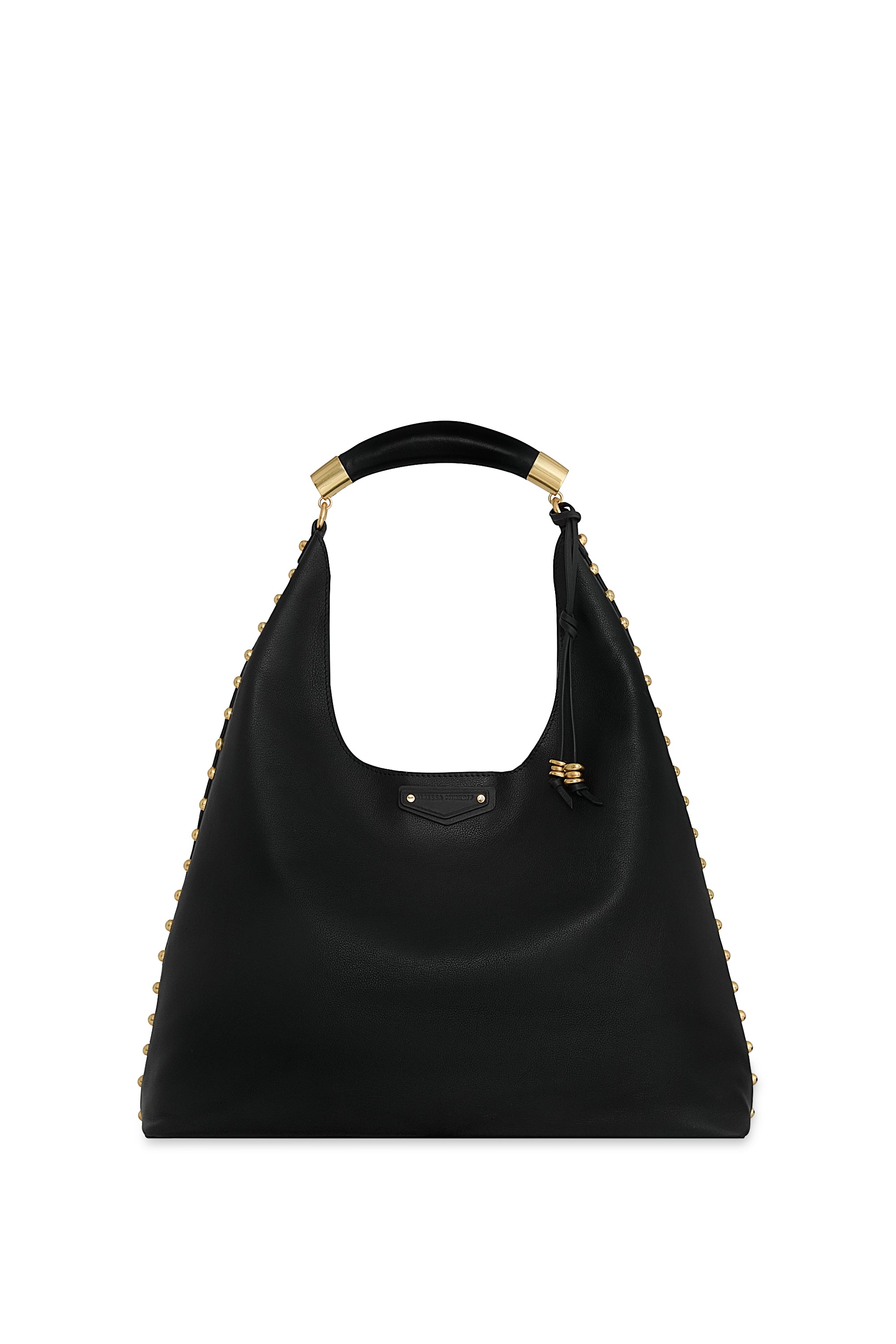 Rebecca Minkoff Nolita Hobo Shoulder Bag with Studded Trim, Black