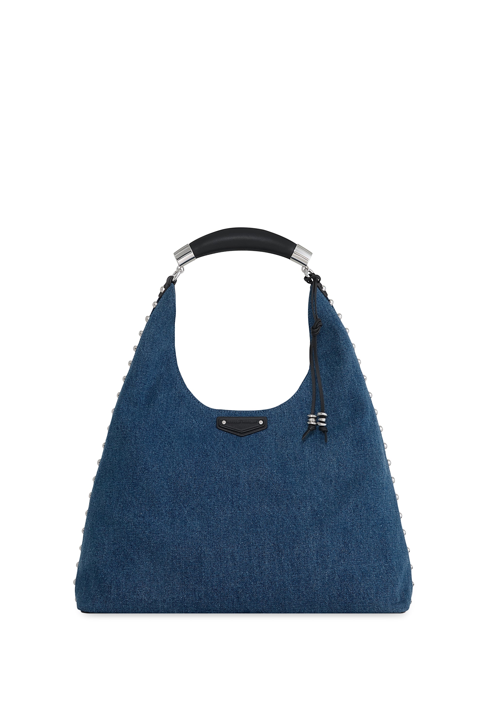 Rebecca Minkoff Nolita Denim Hobo Shoulder Bag with Studded Trim