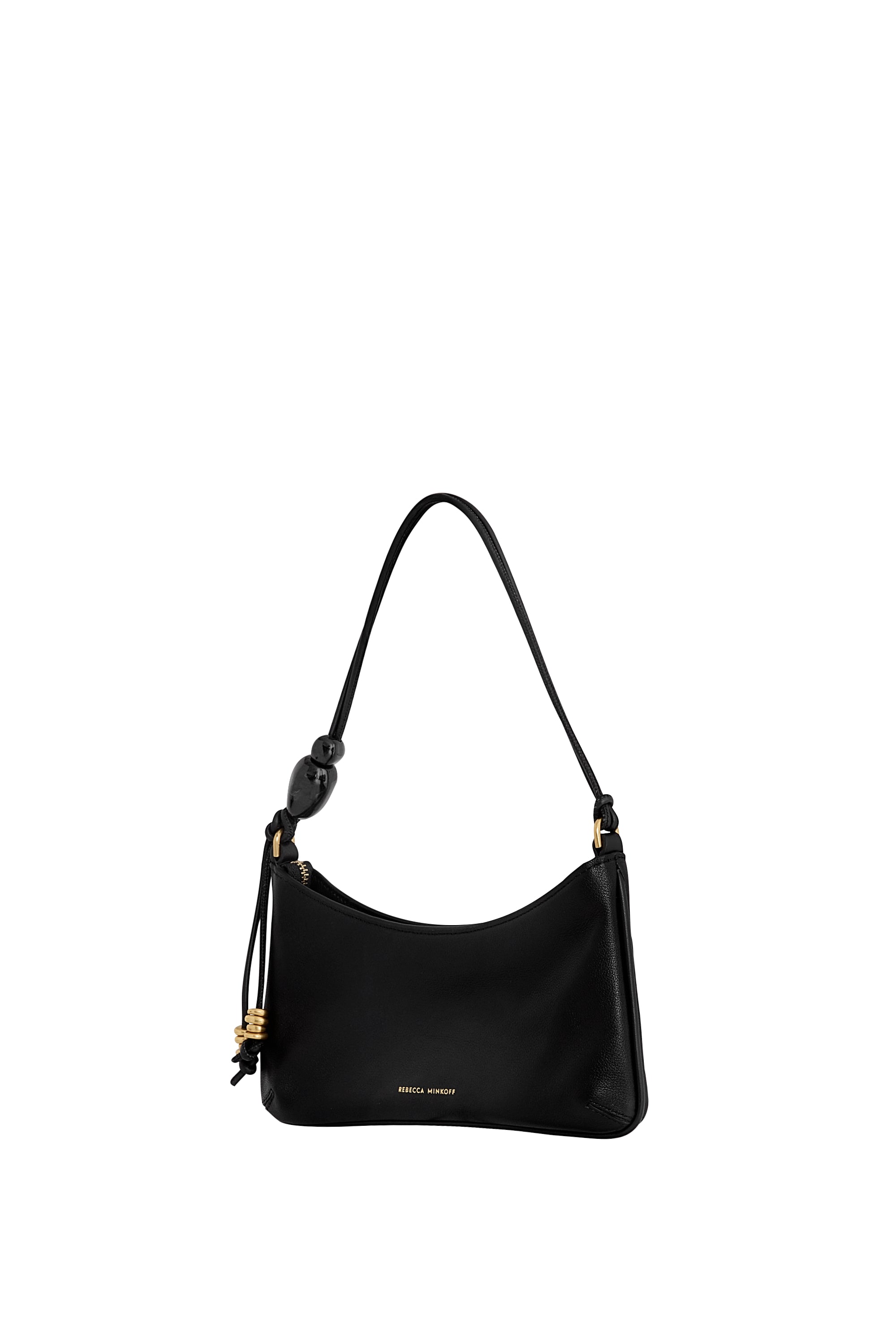 Rebecca Minkoff Reina Shoulder Bag – Black Leather Shoulder Purse