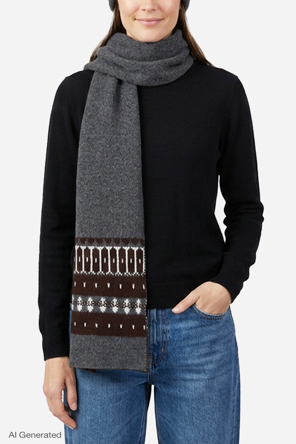 Rebecca Minkoff Heather Knit Ikat Scarf