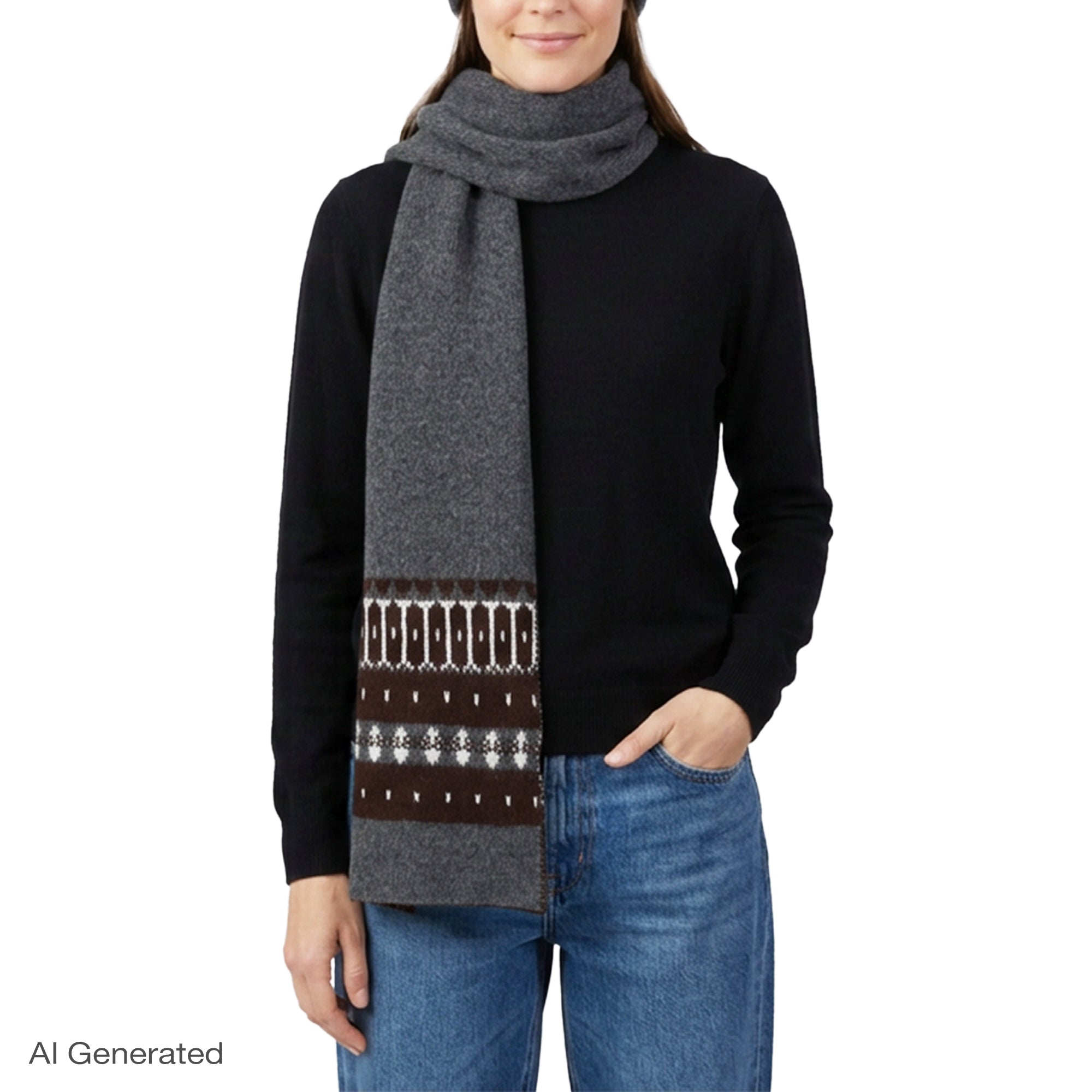 Rebecca Minkoff Heather Knit Ikat Scarf