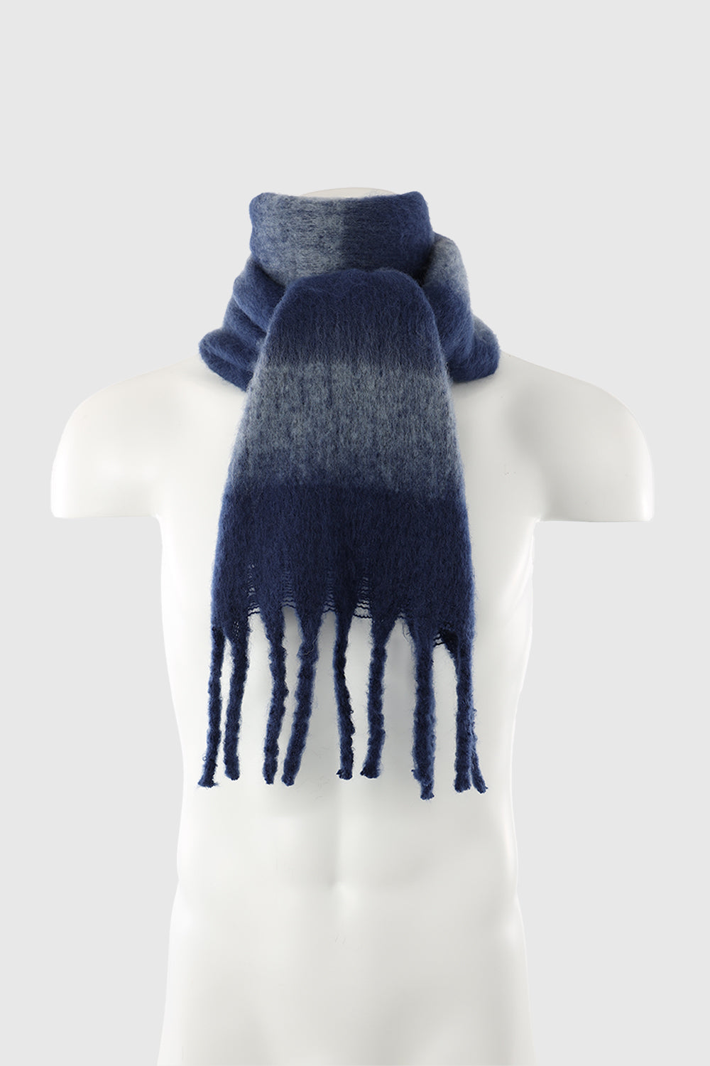 Rebecca Minkoff Brushed Acrylic Striped Blanket Scarf with Fringe